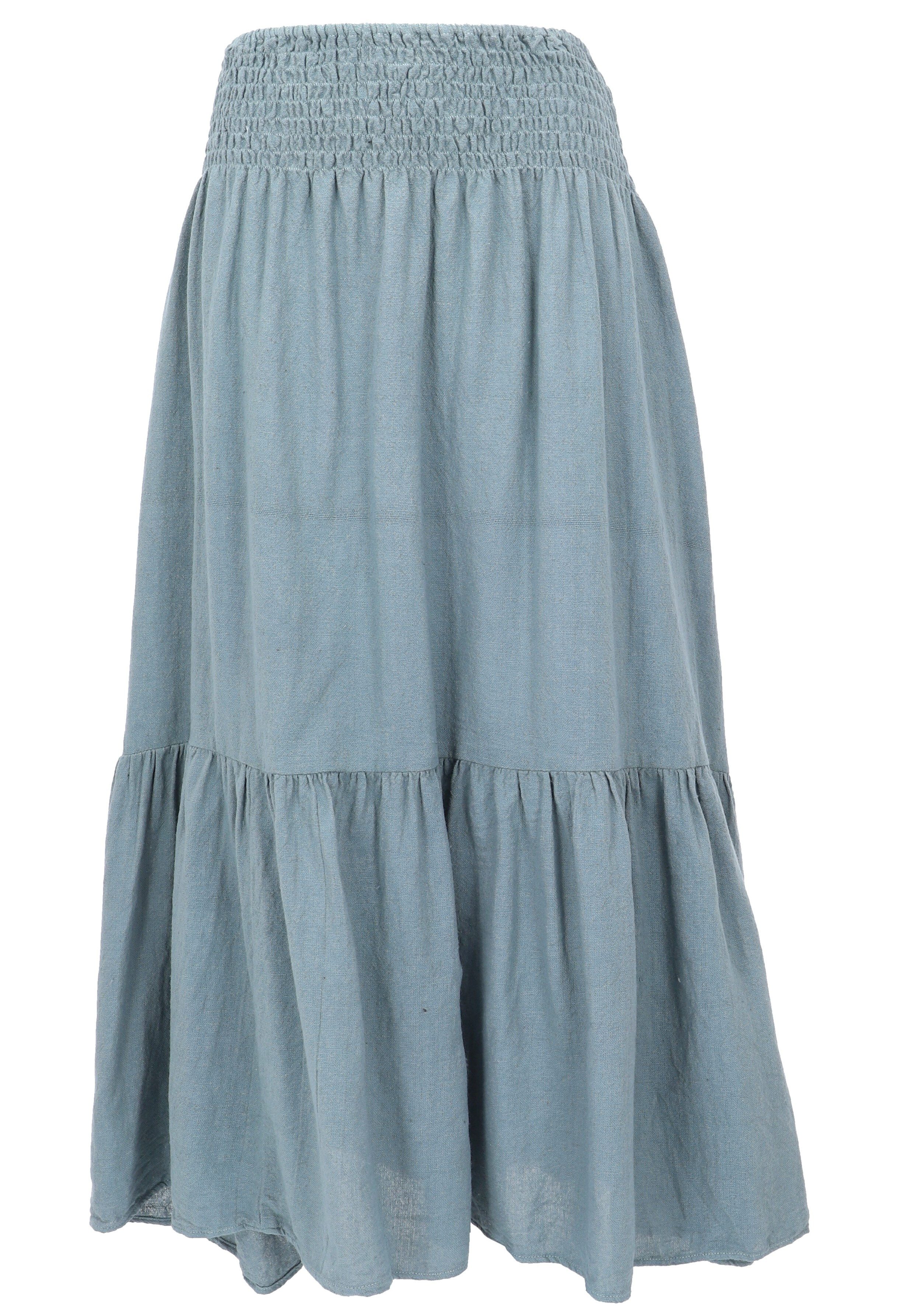 Guru-Shop Minirock Boho Stufenrock, Maxirock, weiter Sommerrock -.. alternative Bekleidung