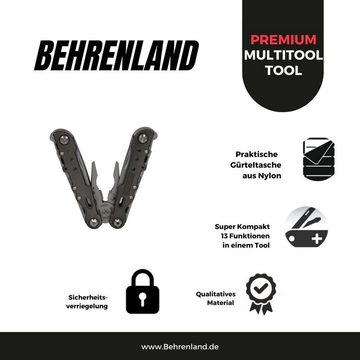 Behrenland Multitool Behrenland Multitool Zange mit Tasche (Messer, Flaschenöffner), (Silber, 1 St., Farbe)