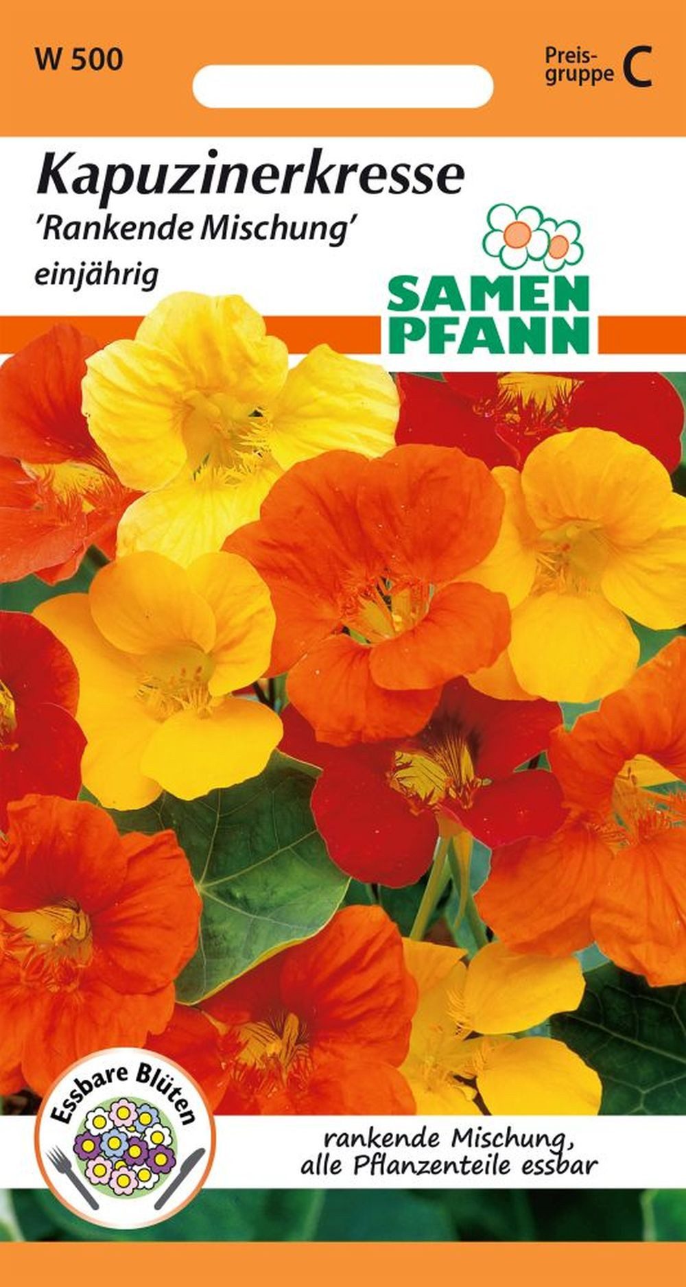 SAMEN PFANN Kräutersamen Kapuzinerkresse, rankende Mischung - Kapuzinerkresse-Samen Saatgut, Tropaeolum majus