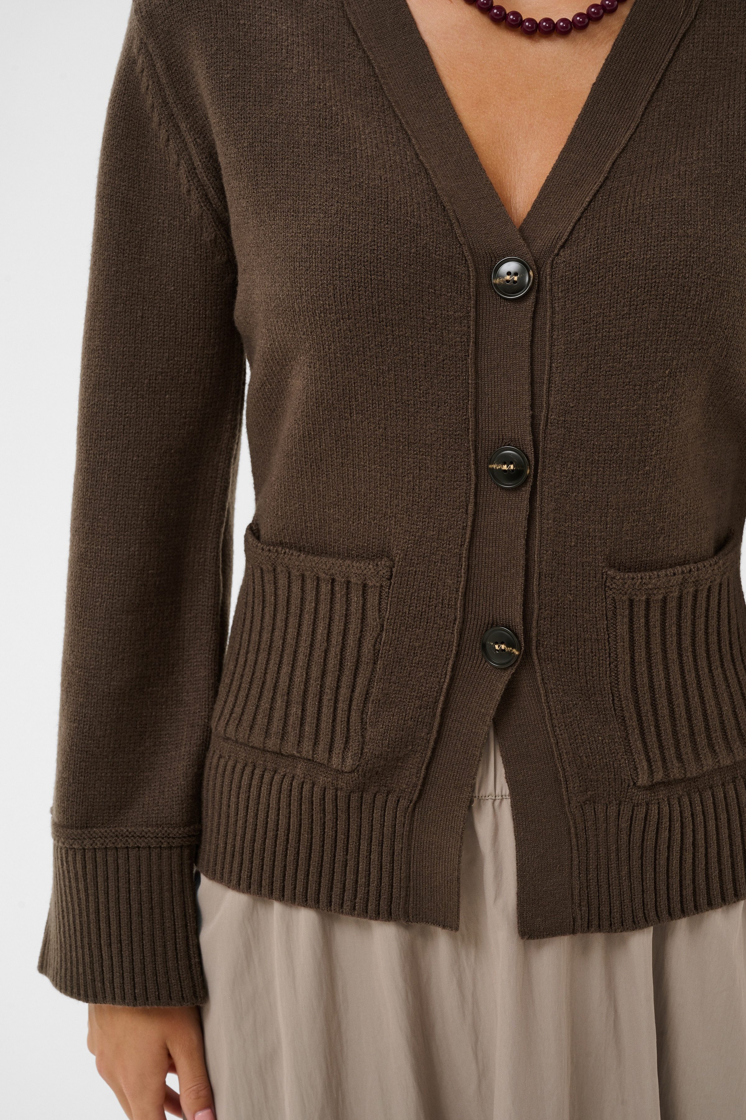 Saint Tropez Strickjacke TheresaSZ Cardigan Materialmix, Fitted