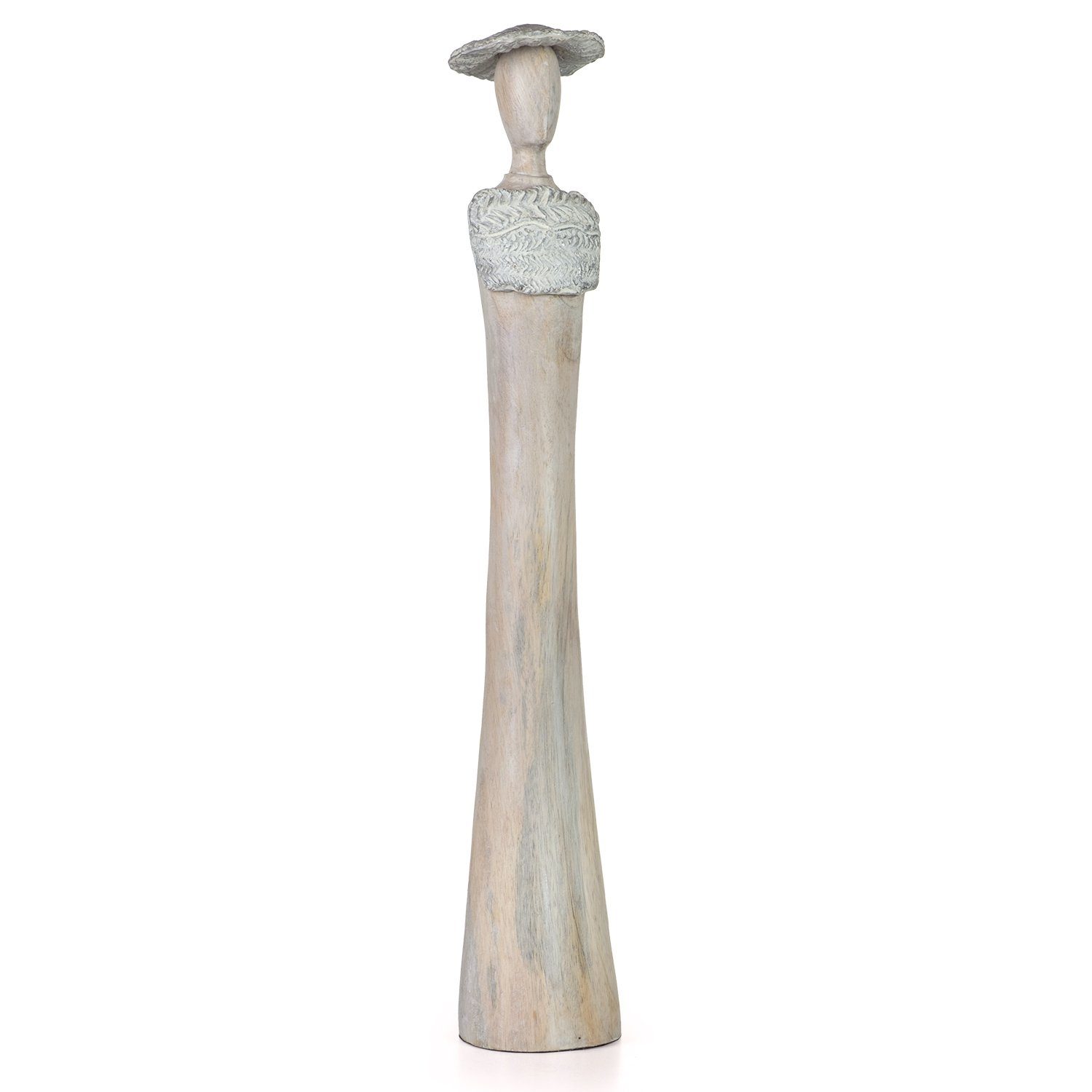 Moritz Skulptur Skulptur Große Frau Lady mit Hut A, Holz, Tischdeko, Fensterdeko, Wanddeko, Holzdeko, Weihnachtsdeko