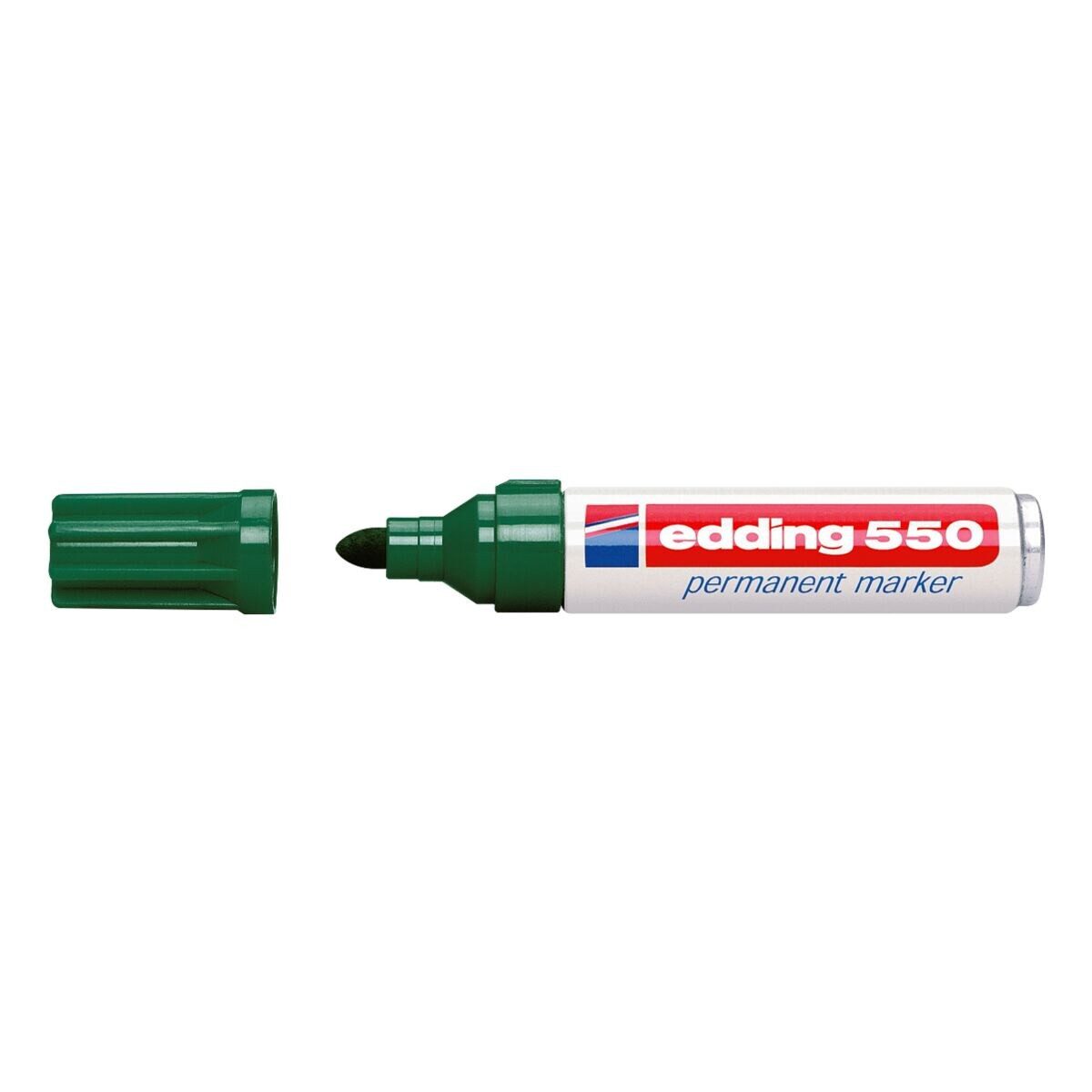 edding Permanentmarker 550, (1-tlg), wisch- und wasserfest