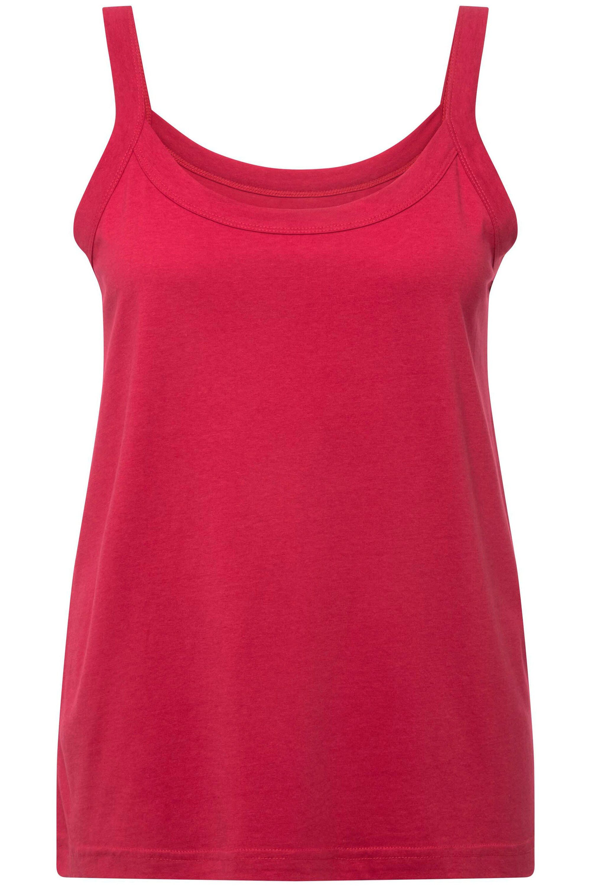 Ulla Popken Longtop Spaghettitop Rundhals Modalmix ärmellos günstig online kaufen