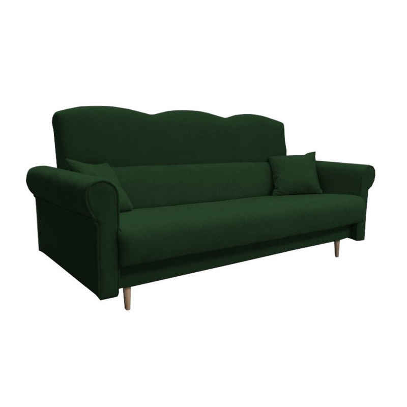 MOEBLO Schlafsofa TULIP, Kippsofa Sofa Klappsofa Bettfunktion Couch, mit Schlaffunktion und Bettkasten, - (BxHxT): 216x101x105cm