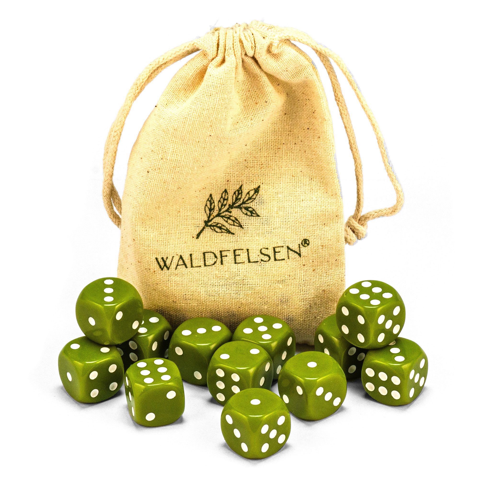 Waldfelsen Spiel – 2-50 Stk Standard Spielwürfel 16 mm Acrylwürfel Würfel bunt, Spielmaterial, Verschiedene Farben