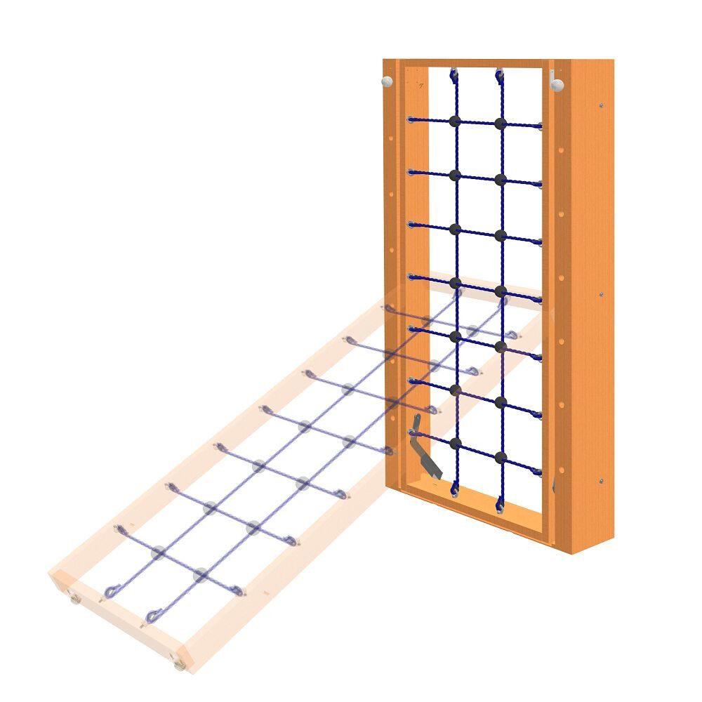 Sprossenwand Klapp-Turnwand TuWa Kletternetz Incline