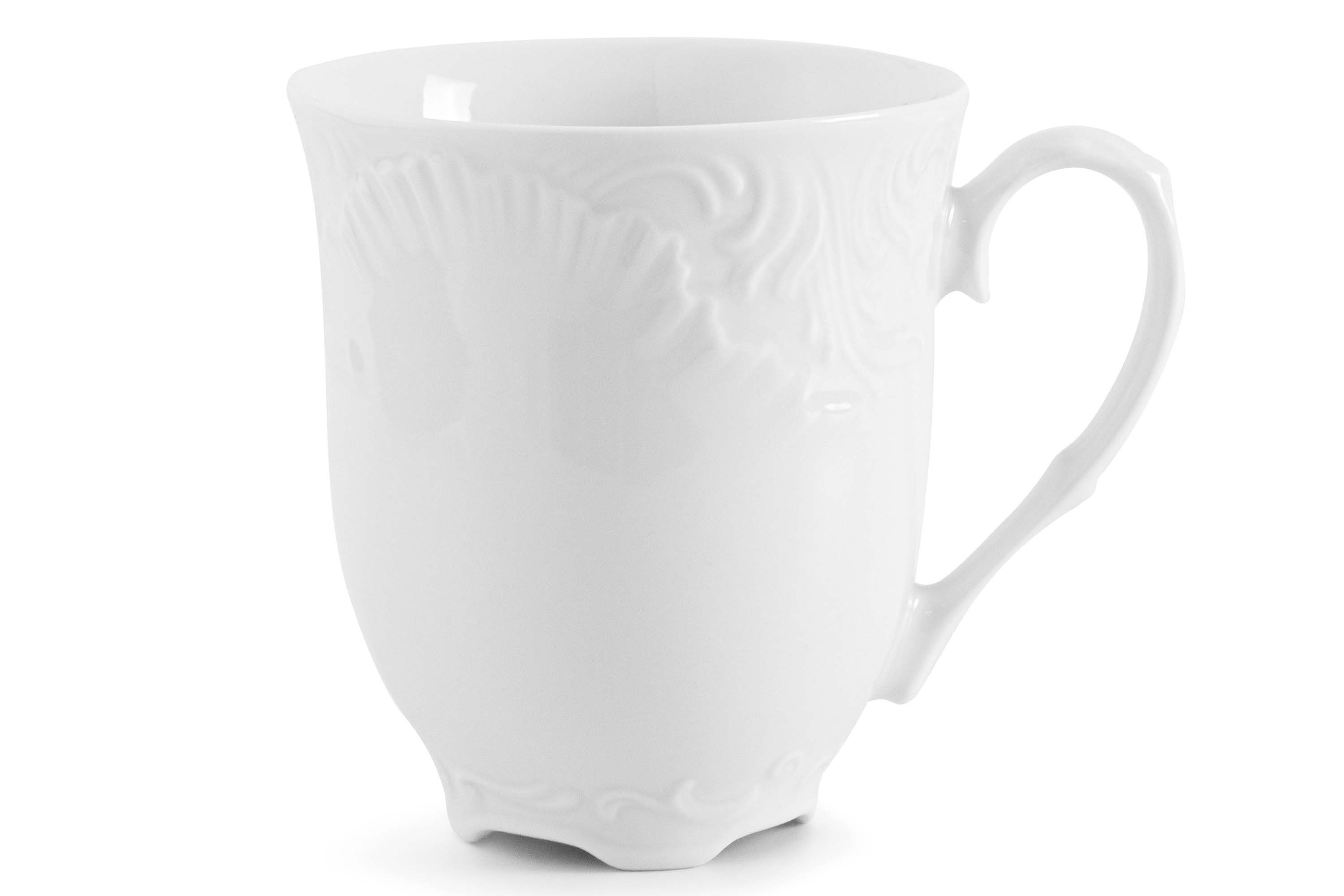 KONSIMO® Tasse CMIELOW ROCOCO Kaffeetasse, Teetasse, Hochwertiges Premium-Porzellan, 6-tlg., Porzellan, mit eleganten Verzierungen, mit Griff, zeitloses Design