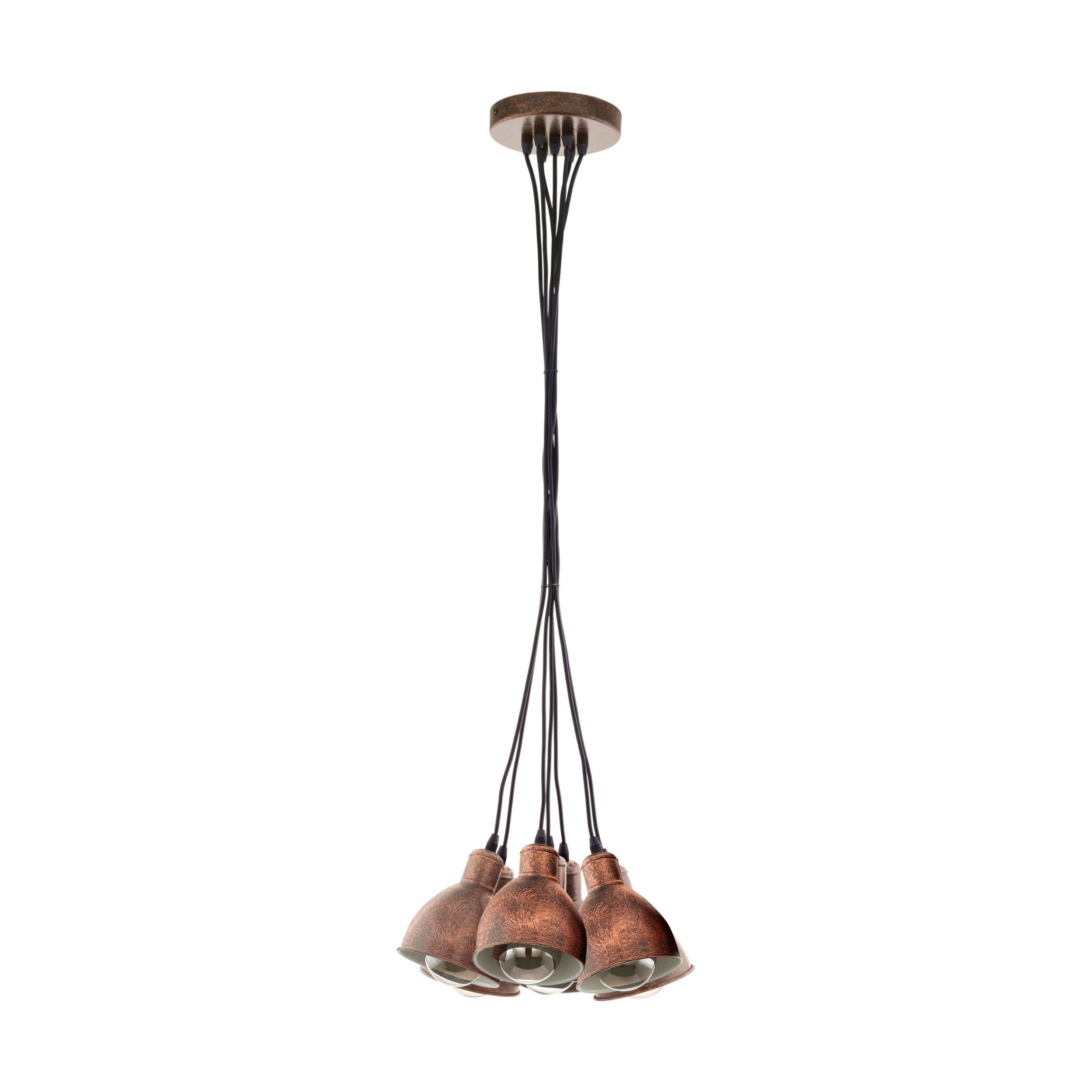 EGLO LED-Hängeleuchte Priddy 1, Leuchtmittel exklusive, Pendelleuchte, Industrial Design, Retro, Hängelampe, Hängeleuchte, E27