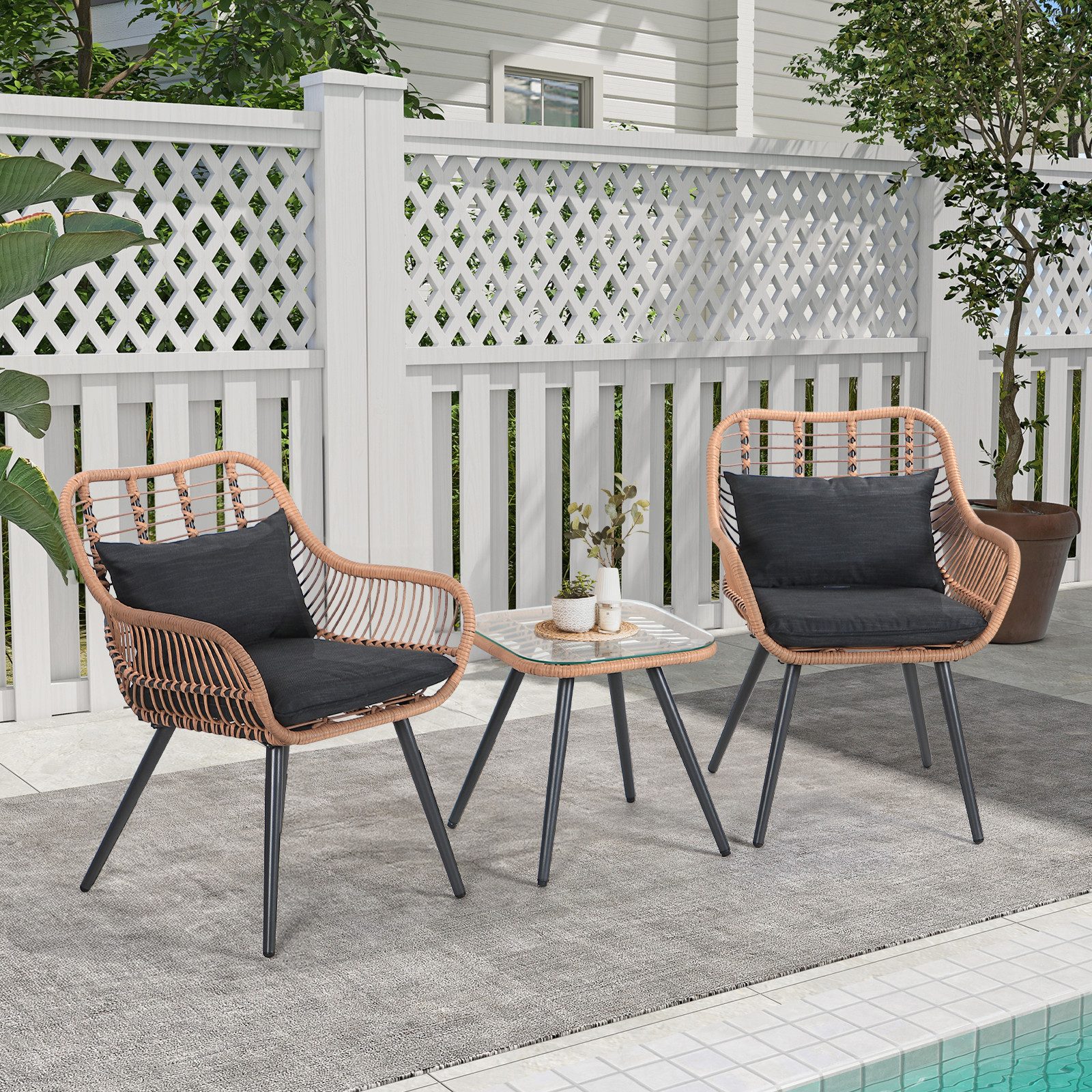 JOIVI Balkonset Bistro-Set, Gartenmöbel-Set, Balkonmöbel-Set für günstig online kaufen