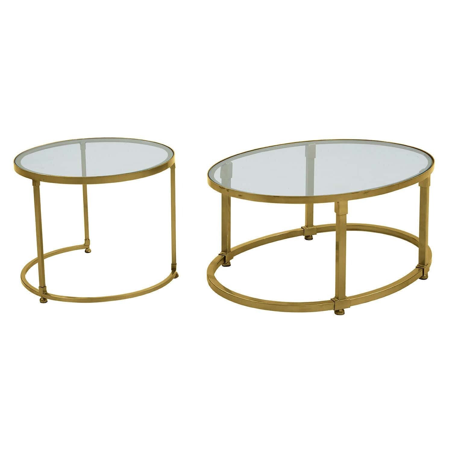 Mirabeau Couchtisch Couchtisch 2er Set Ninove antikgold