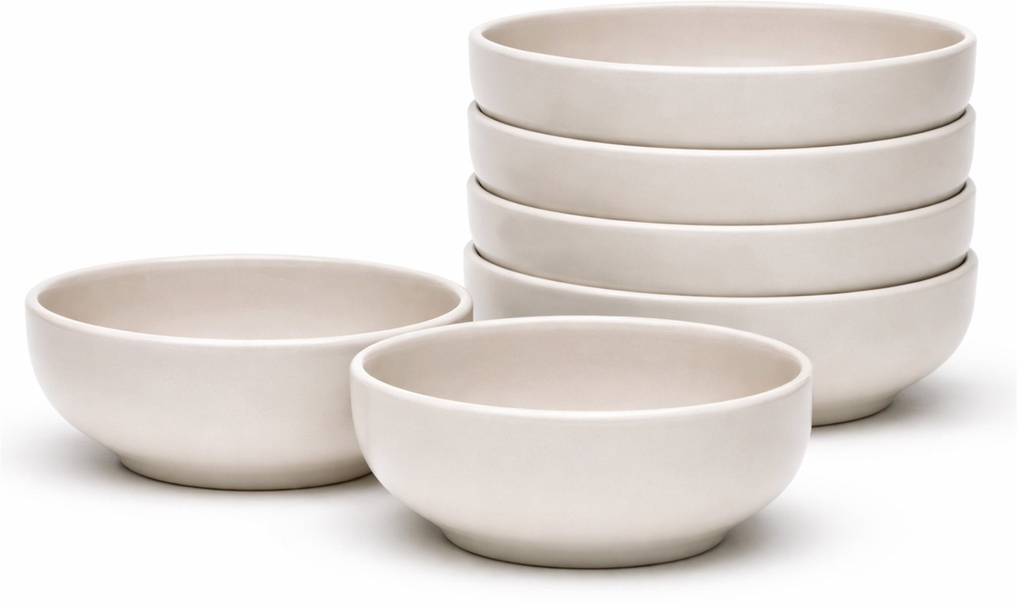 van Well Müslischale Malmö, Schale 15 cm, 6 Stück, Steingut, (Set, 6-tlg), spülmaschinen- und mikrowellengeeignet