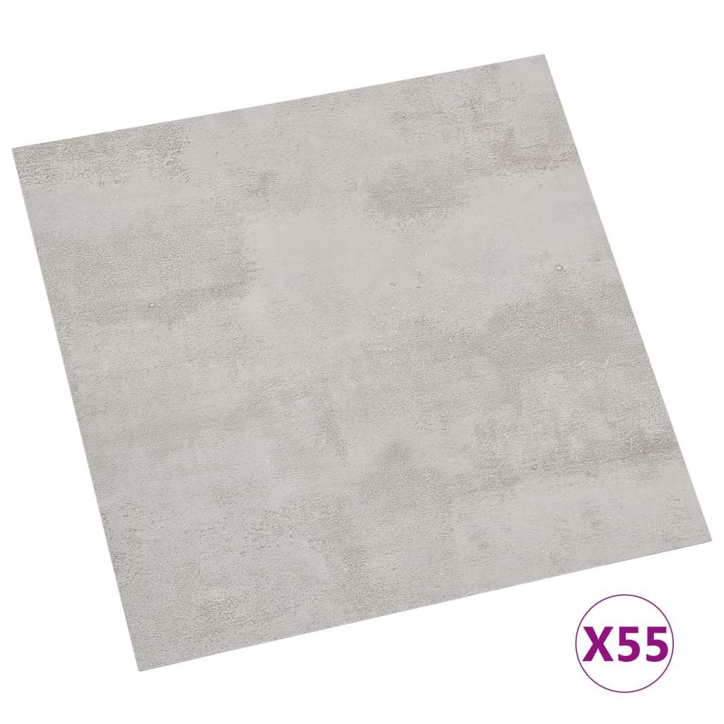 Fliesenaufkleber PVC-Fliesen Selbstklebend 55 Stk. 5,11 m² Hellgrau