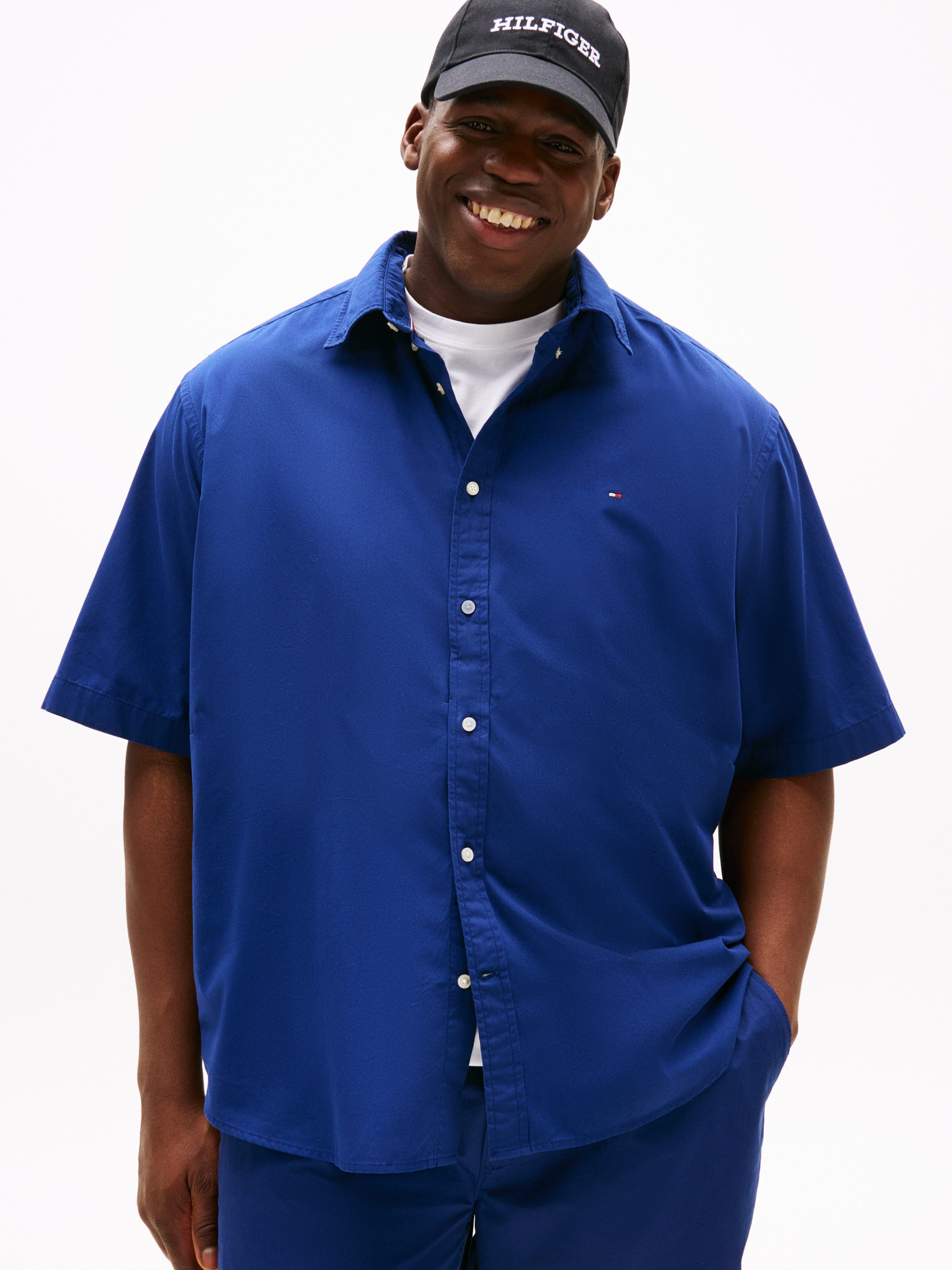 Tommy Hilfiger Big & Tall Kurzarmhemd BT-FLEX POPLIN SOLID S/S SHIRT-B Groß günstig online kaufen