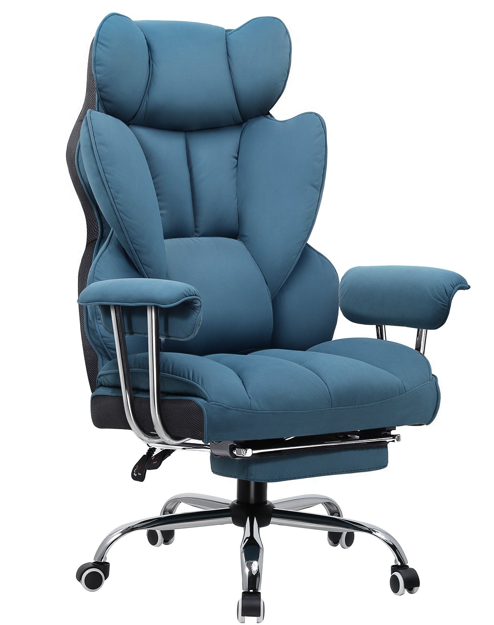 GTPLAYER Gaming-Stuhl Gaming Stuhl, Gamer Stuhl, Ergonomischer Bürostuhl Stoffoberfläche (Packung), Schreibtischstuhl Chefsessel mit Fußstütze höhenverstellbar kunstleder