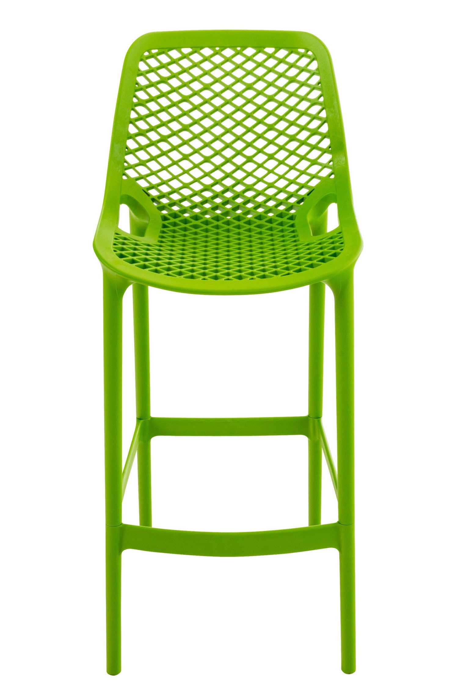 Sitzfläche: Barhocker für Fußstütze angenehmer Kunststoff Theke - Grün Kunststoff Gestell (mit TPFLiving & - Hocker Küche), Air