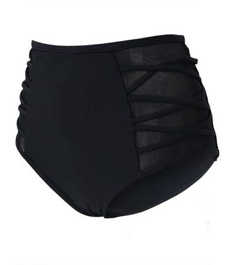 B.X Badehose Damen-Badehose mit hoher Taille, Po-Lifting, einfarbige Sportshorts Sommer sexy Badehose mit seitlichem Riemen und hoher Taille