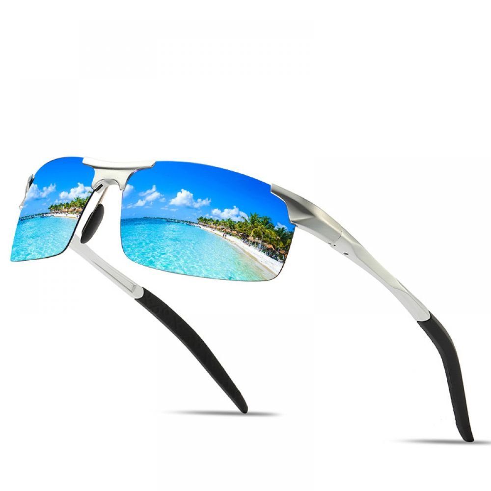Jormftte Sonnenbrille Schutz Polarisiert Sonnenbrille Herren Sportbrille  UV400, Das Linsenmaterial ist leicht zu reinigen und nicht leicht zu brechen