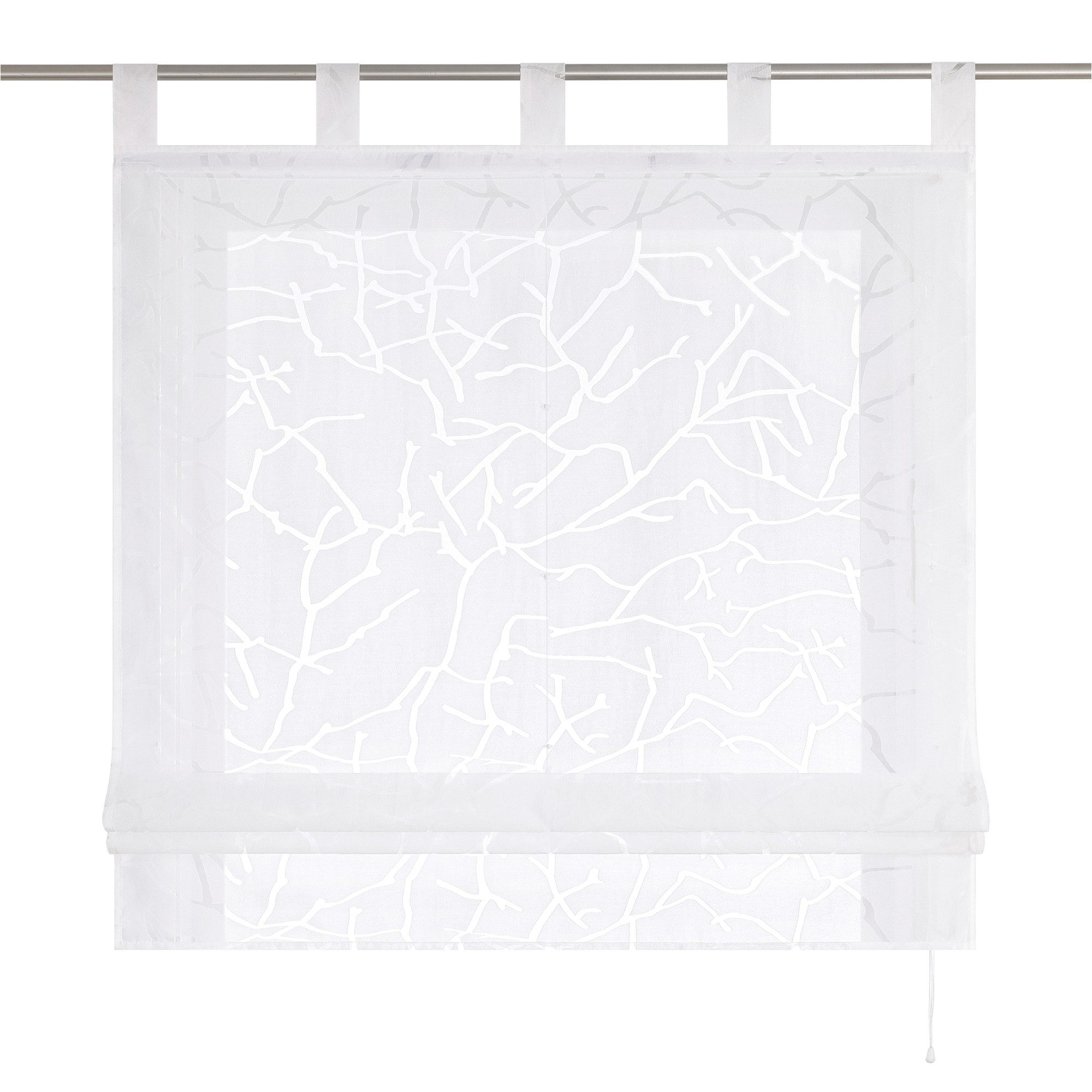 Joyswahl Raffrollo Äste, mit Schlaufen, Voile Ausbrenner Raffgardine günstig online kaufen