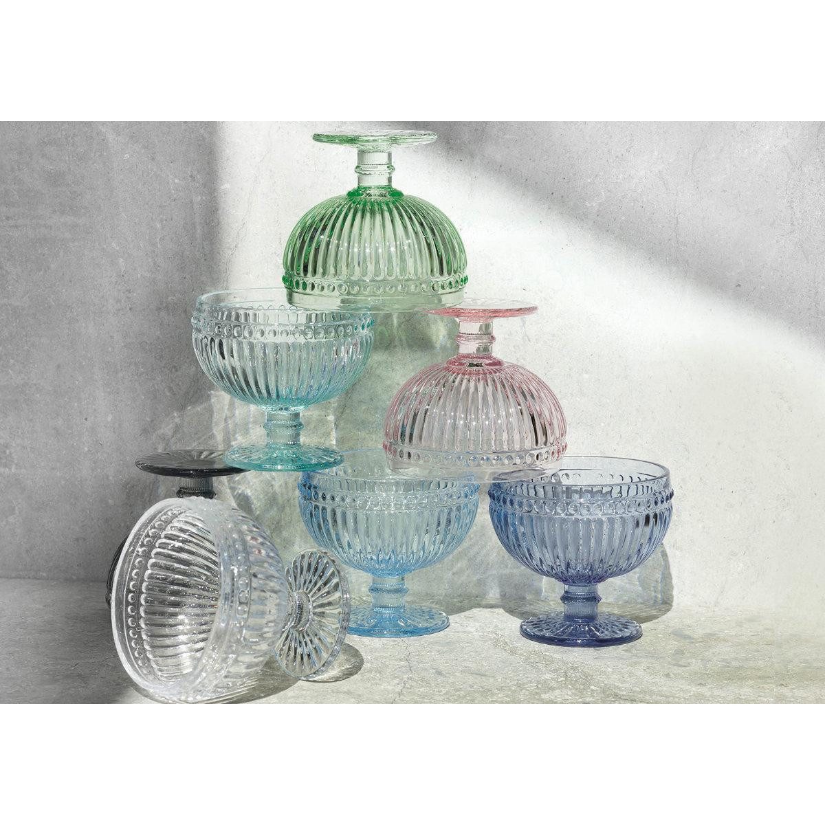 Greengate Schüssel Dessertschale Alice Glas Pale Blue