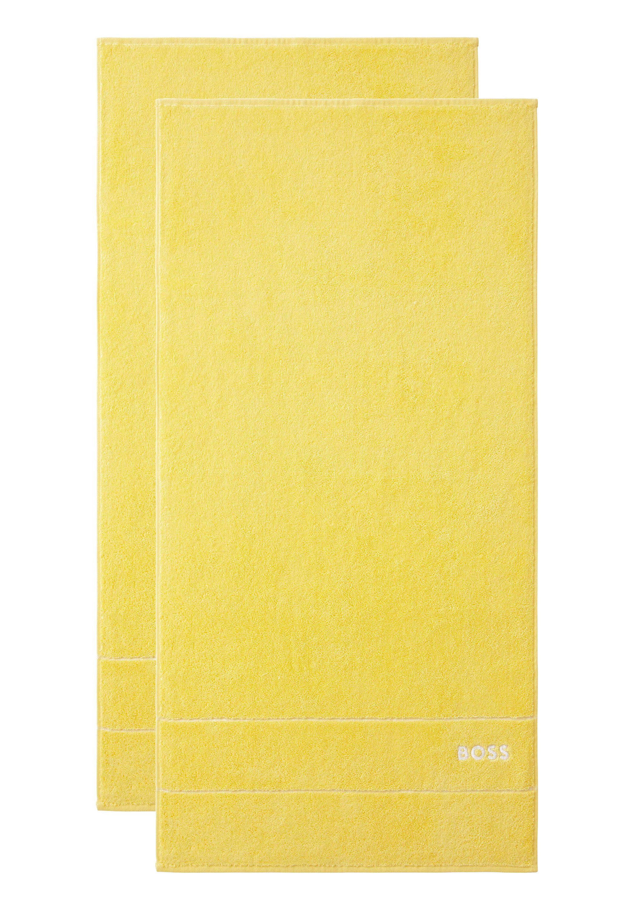 Hugo Boss Home Handtücher PLAIN (2tlg), mit modernem Design LIMELIN