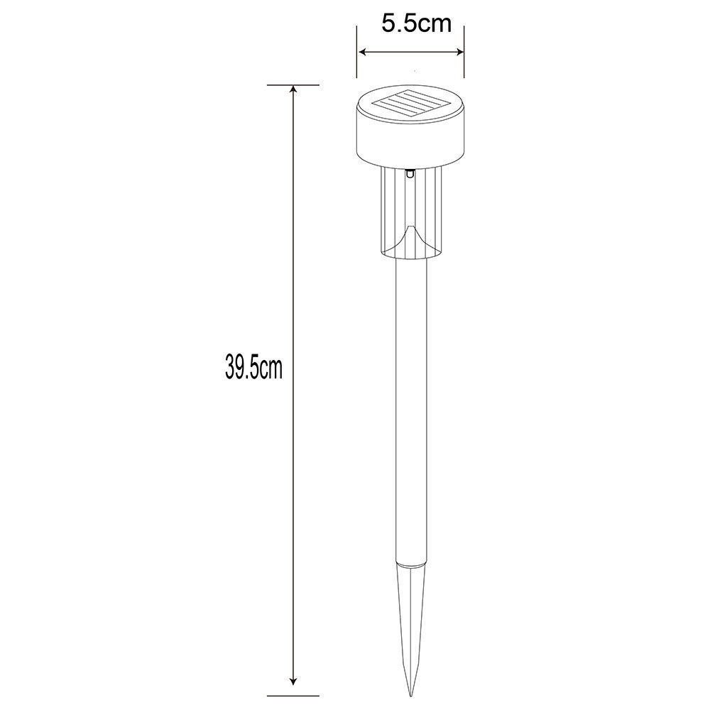 Garten Außen etc-shop Solarleuchte Solarleuchte, LED-Leuchtmittel Solar Steckleuchte LED Erdspieß verbaut, fest Wegbeleuchtung