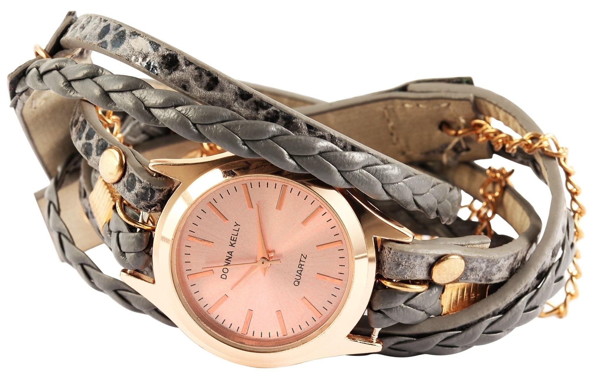 DONNA KELLY Quarzuhr DK0009 Donna Kelly Damenuhr mit Lederimitation-Wickela günstig online kaufen