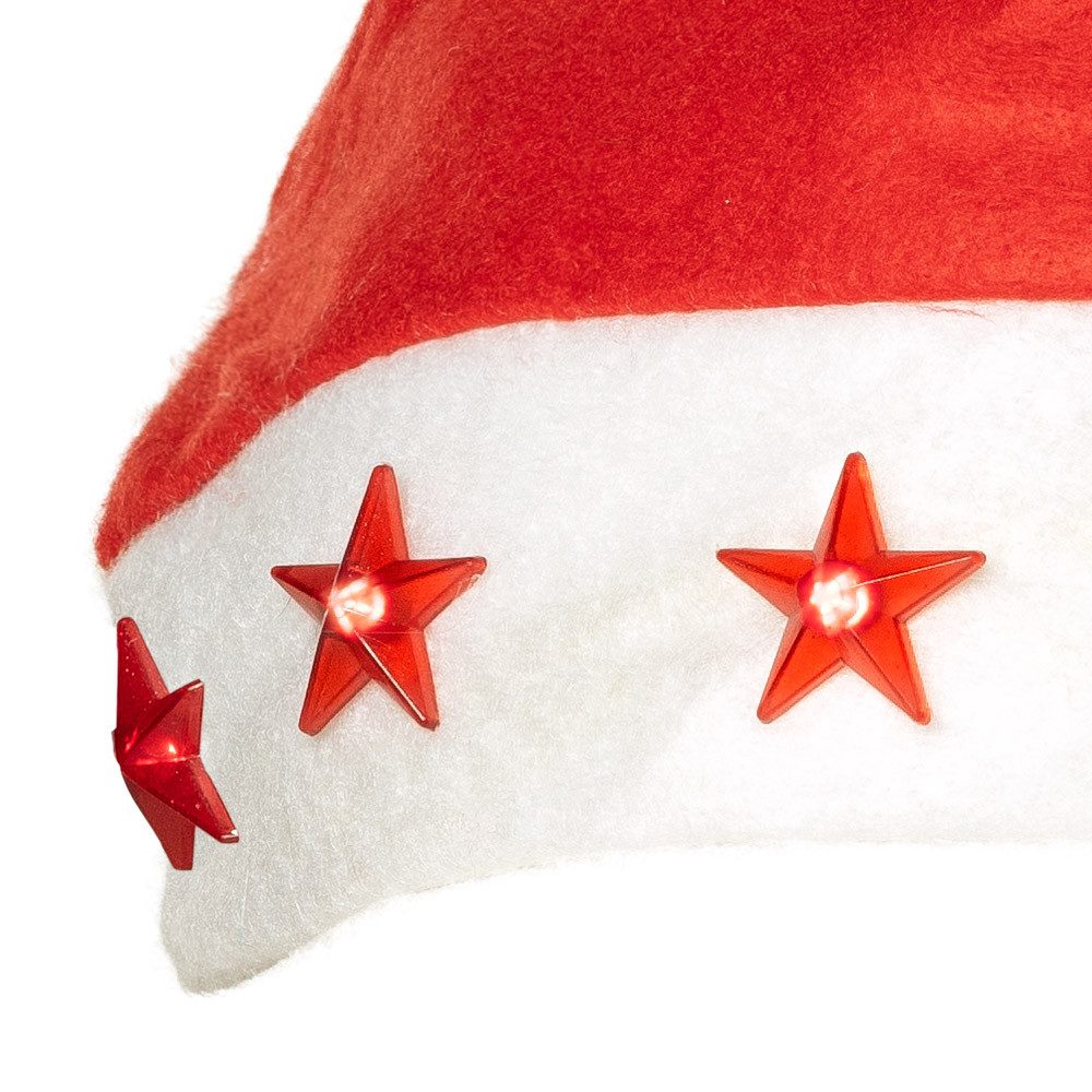 Boland Kostüm Nikolausmütze mit blinkenden Sternen, Rot günstig online kaufen