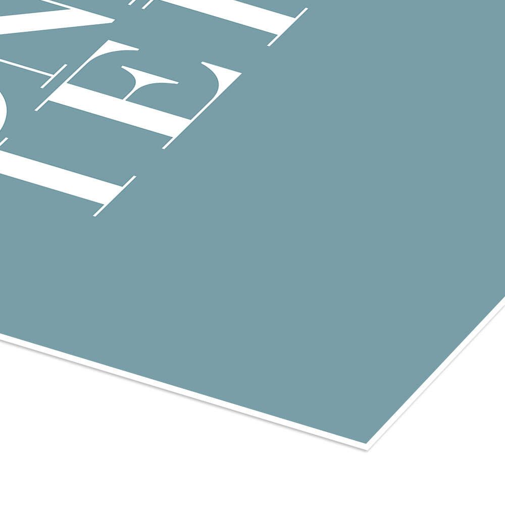 Posterlounge Wandbild Schön Hier, Typobox, erhältlich als Poster, Leinwandbild, Wandsticker oder Acrylglasbild