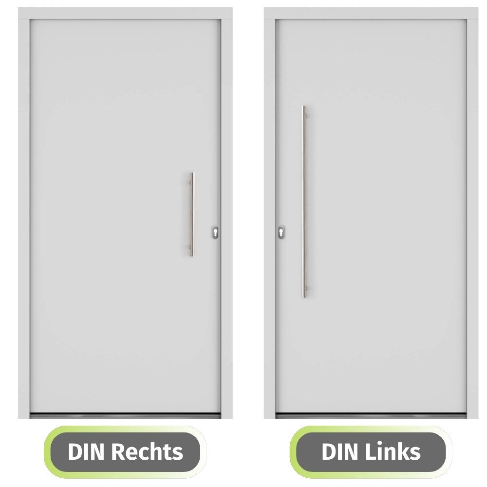 HORI Haustür (Schalldämmung, Robust, Einfache Montage, Wärmeschutz, Sonnenschutz), 1000 x 2000 mm, anthrazit, DIN links, Safety Slim