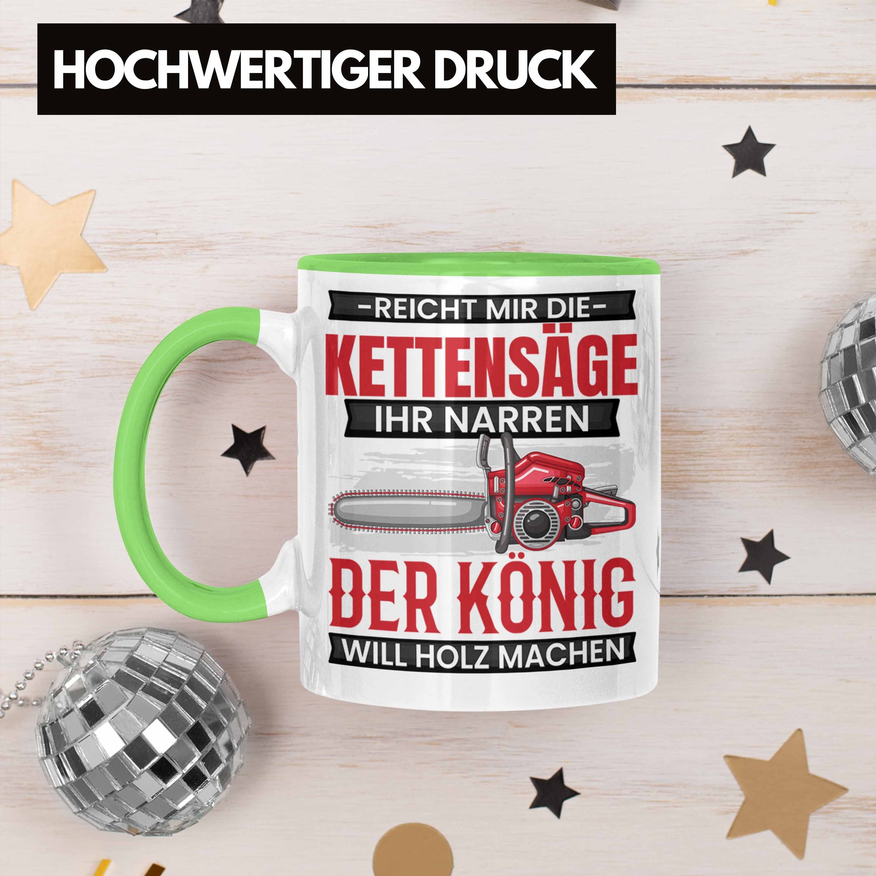 Waldarbeiter Trendation Geschenkidee Tasse Kaffee-B Holzfans Geschenk Grün Tasse Waldarbeite