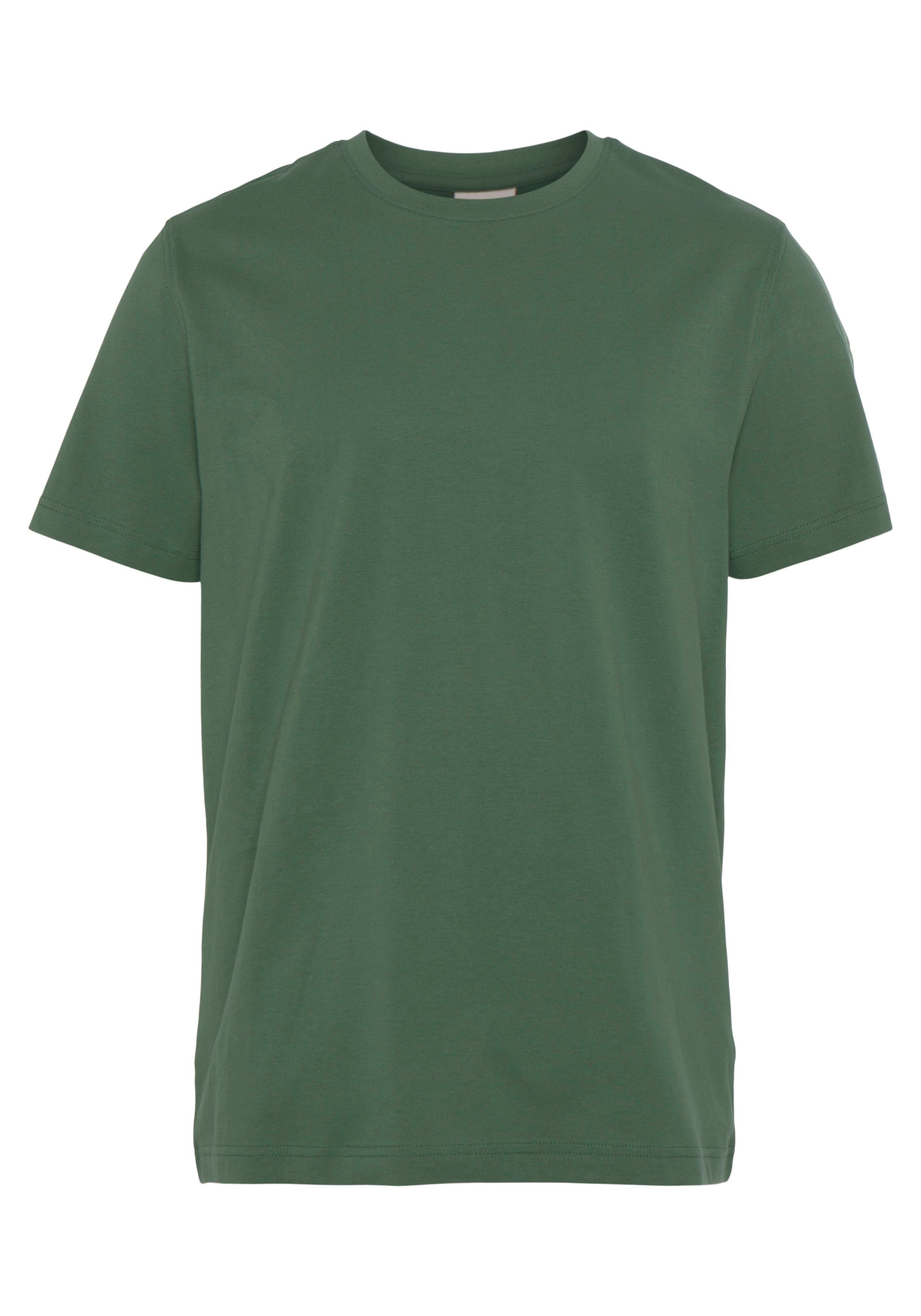 OTTO products T-Shirt »GOTS zertifiziert aus Bio-Baumwolle« – olivgrün
