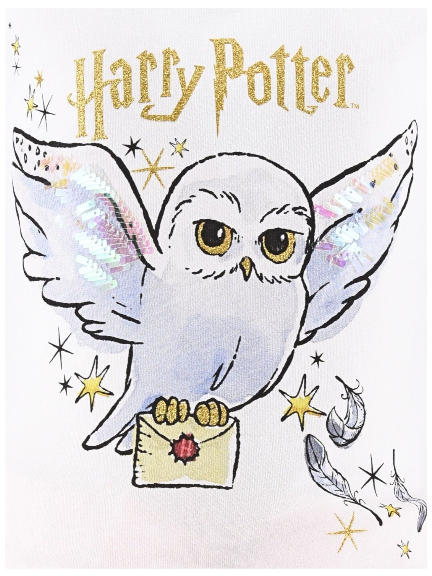 Harry Potter Schlafanzug Hedwig (2 tlg) Mädchen Pyjama Set kurz Gr. 98-128 cm