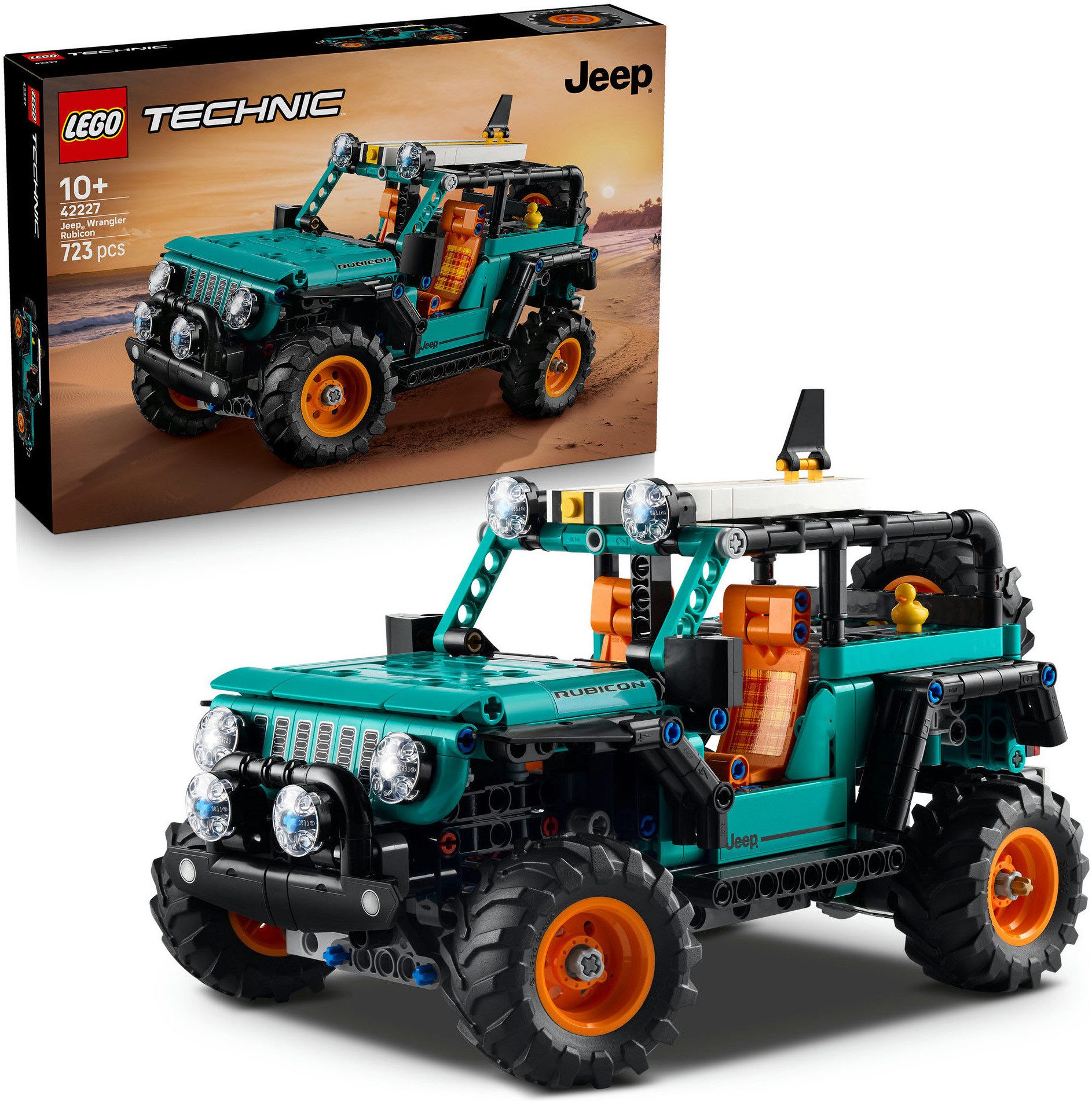 LEGO® Jeep Wrangler Rubicon Geländewagen (42227), LEGO Technic Konstruktionsspielsteine, (723 St)