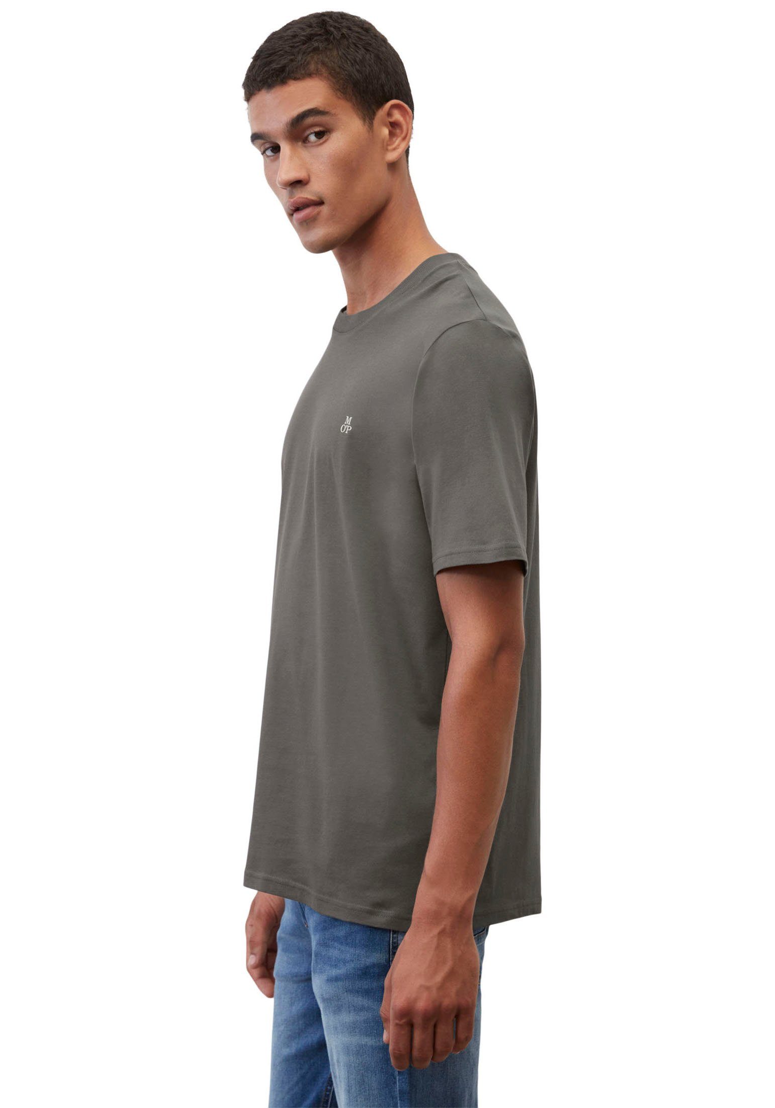 Marc O'Polo pinstripe Bio-Baumwolle Logo-T-Shirt T-Shirt aus gray