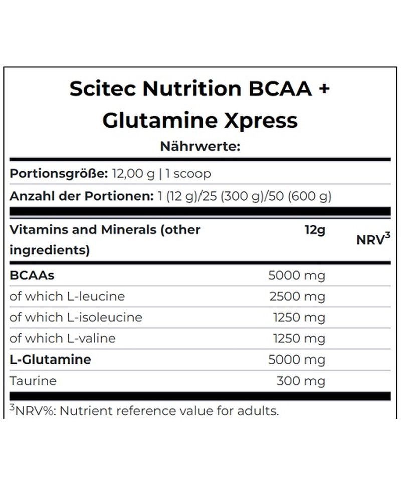 Scitec Nutrition Scitec BCAA+ Glutamine Xpress 600g - Bubble Gum Pulver, 600 g, Pulver