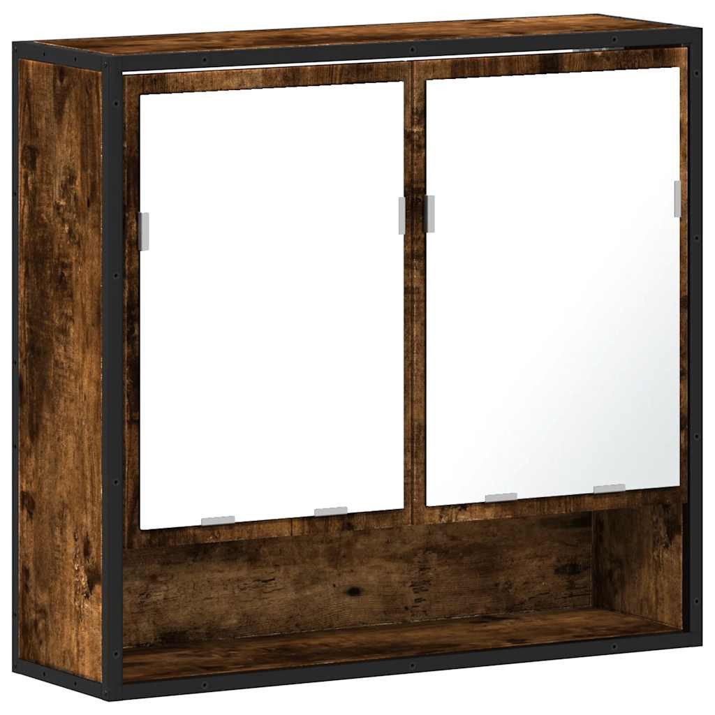 vidaXL Badezimmerspiegelschrank Bad-Spiegelschrank Räuchereiche 65x20x60 cm günstig online kaufen