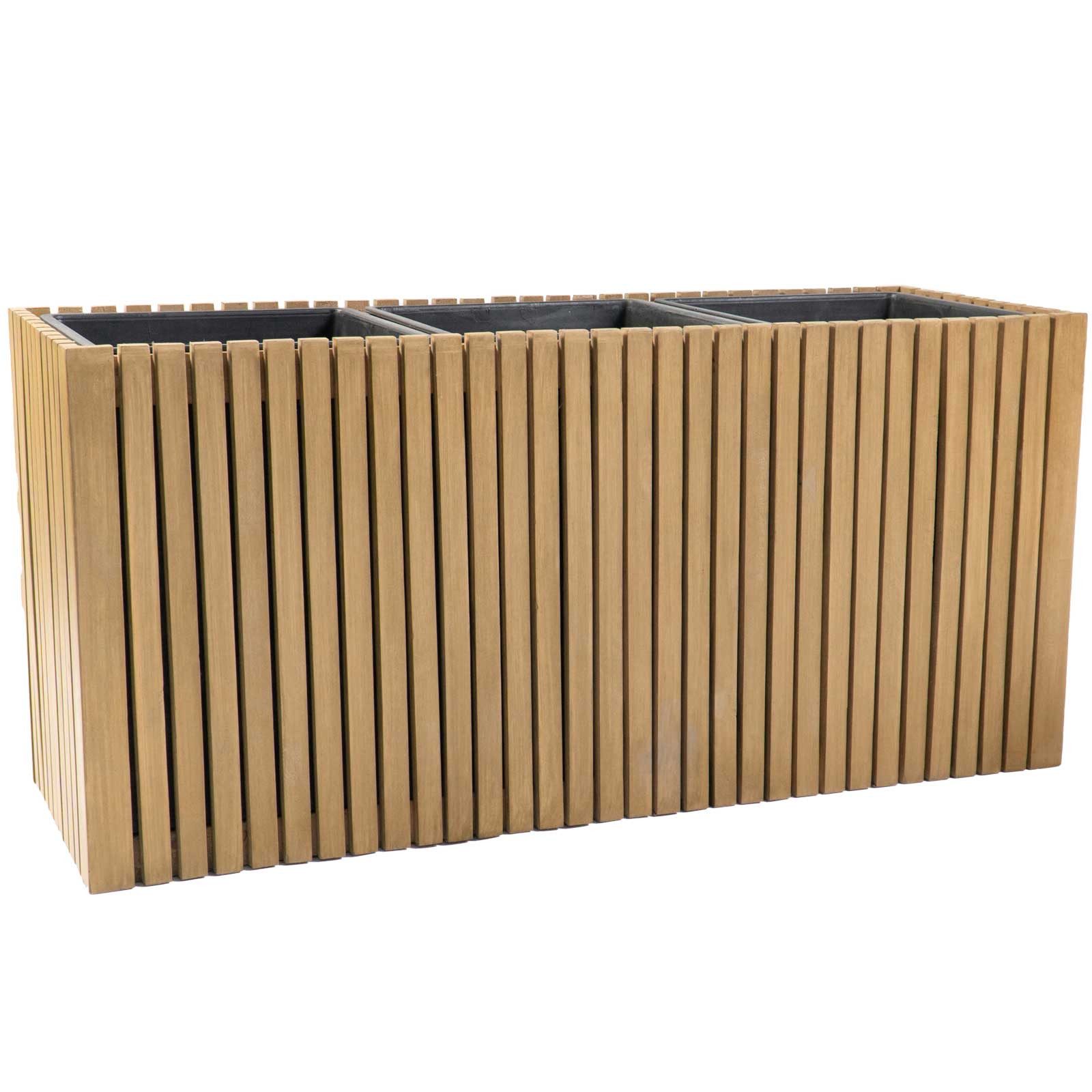 VIVANNO Pflanzkübel Holz MAXI Kasten - Braun Maserung (1 St), 84x30x40 cm günstig online kaufen