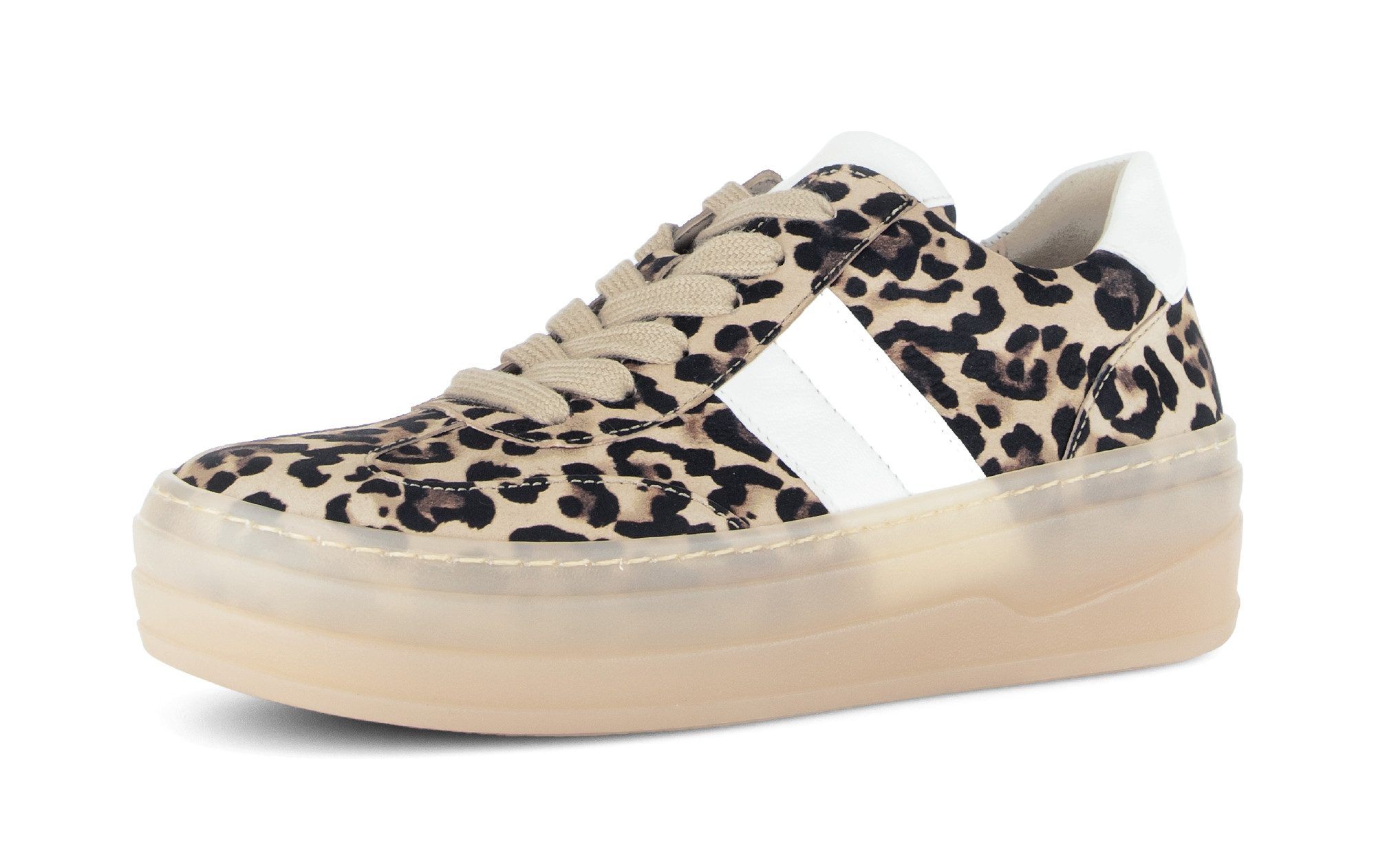 Gabor Plateausneaker Freizeitschuh, Halbschuh, Schnürschuh mit transparenter Laufsohle