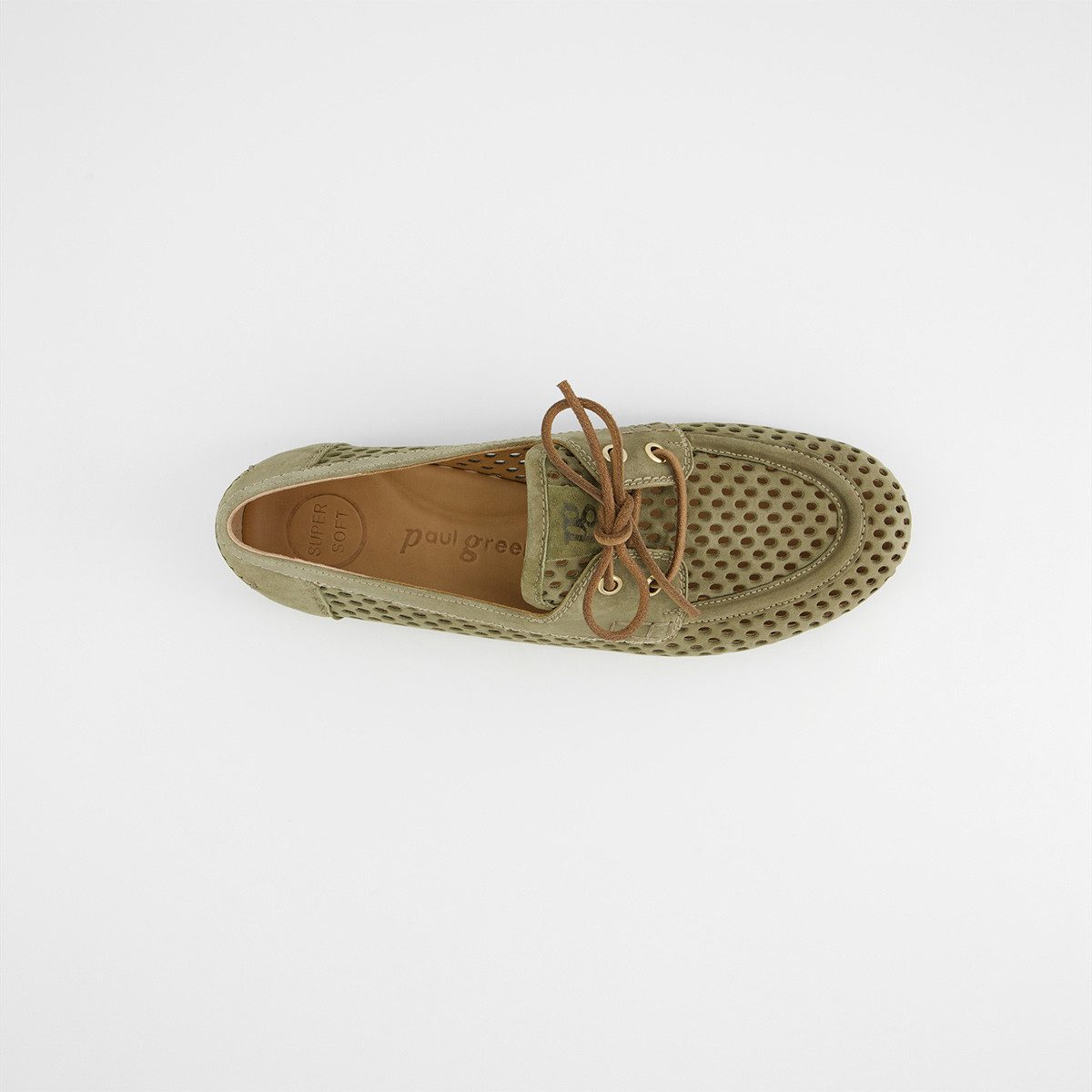 Paul Green Paul Green 1218-049, Slipper & Mokassin, Grün / Oliv, Damen Slipper