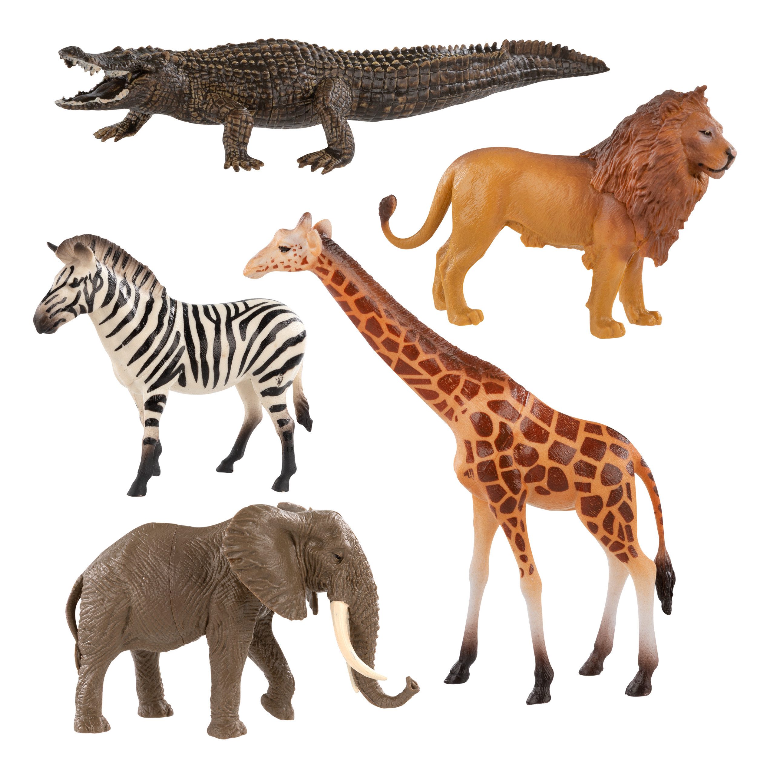Idena Tierfigur Idena Figuren Set Zootiere 10cm 5 Stück – Bild 2 von 5