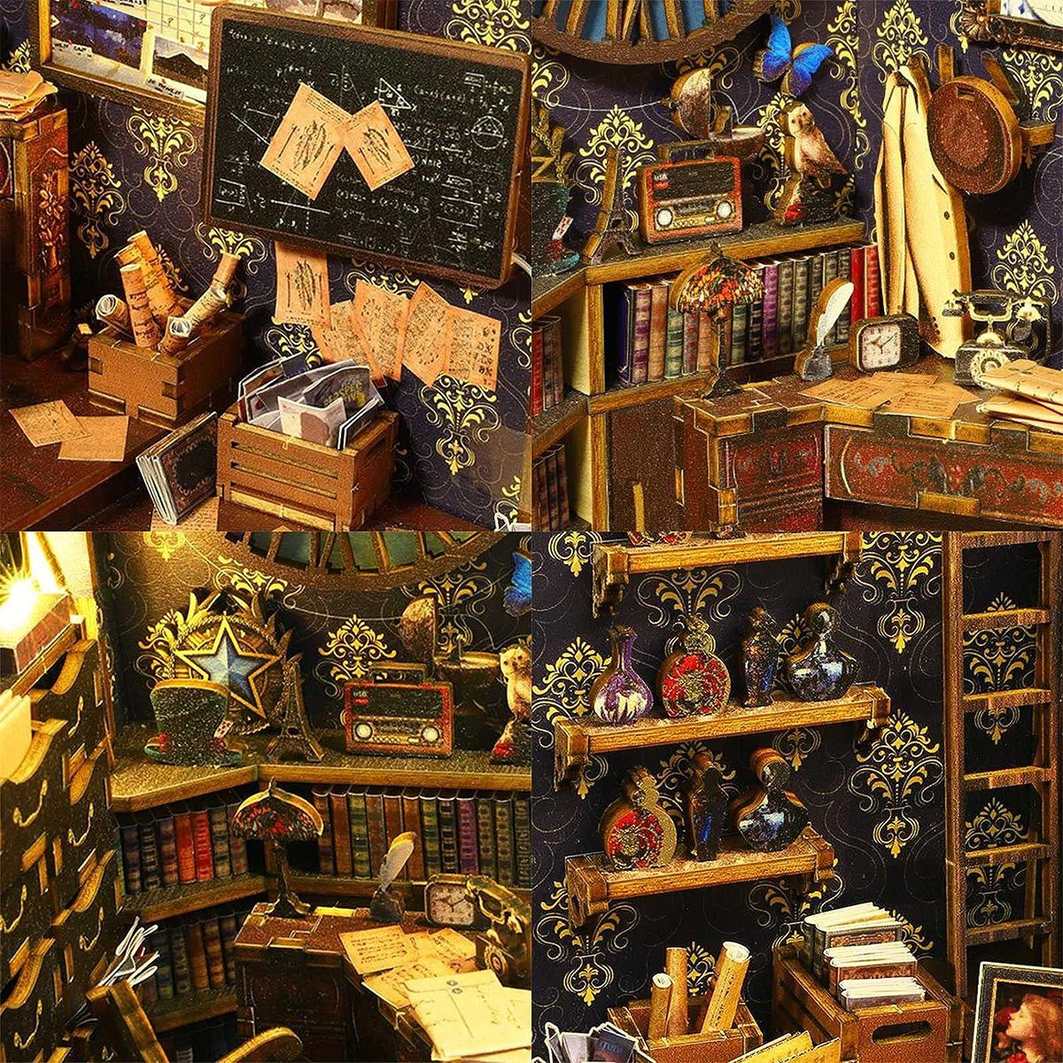 XDeer 3D-Puzzle Puppenhäuser Miniatur Haus Kit 3D Holzhaus Zimmer Handwerk, Puzzleteile, mit Musikwerk Weihnachtsdekoration für Erwachsene Kinder