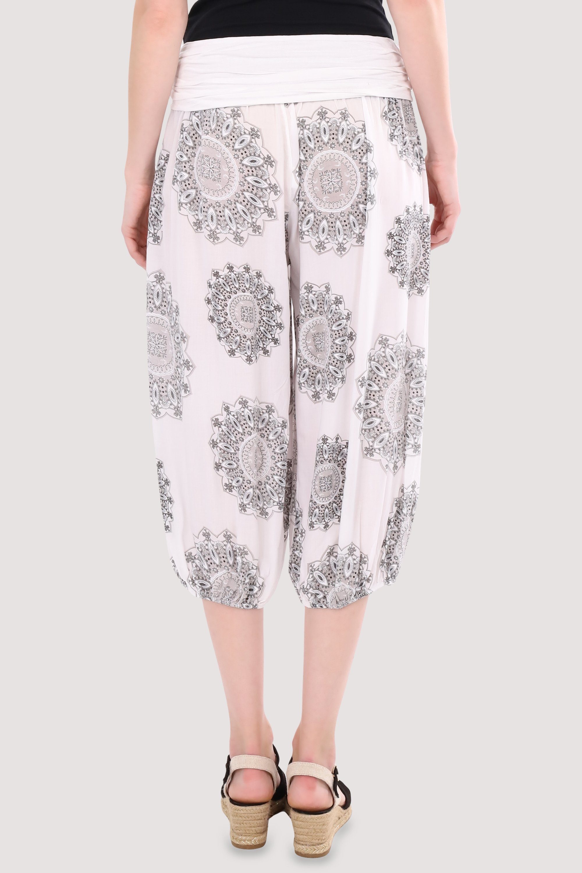 malito more than fashion Haremshose 7196 Aladinhose Capri mit Orient Print Einheitsgröße