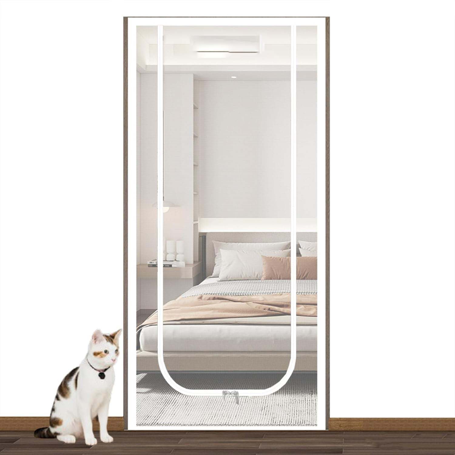 Agger Insektenschutz-Tür Cat Screen Katzennetz für Balkon, Haustiere Bildschirm Tür, verhindern