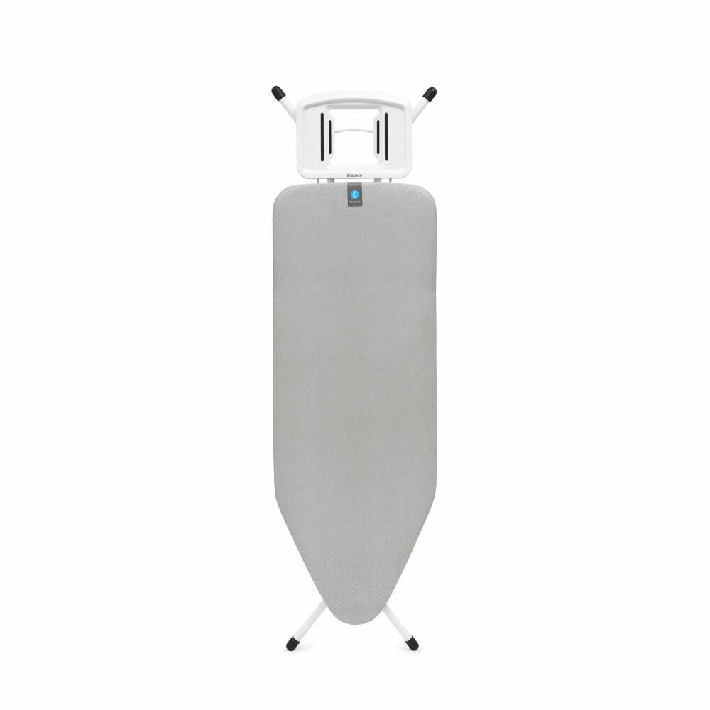 Brabantia Bügelbrett Solide Größe C Metalized / White, 124 x 45 cm, Bügelfläche 45x124 cm