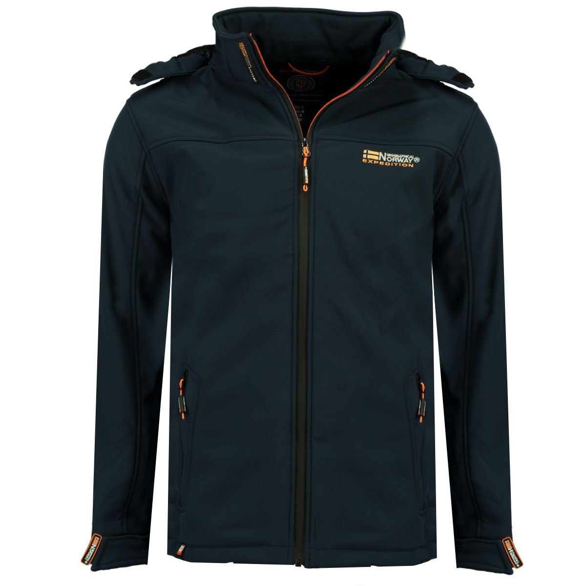 Geographical Norway Softshelljacke Herren Softshell mit abnehmbarer Kapuze mit Stehkragen, mit abnehmbarer Kapuze
