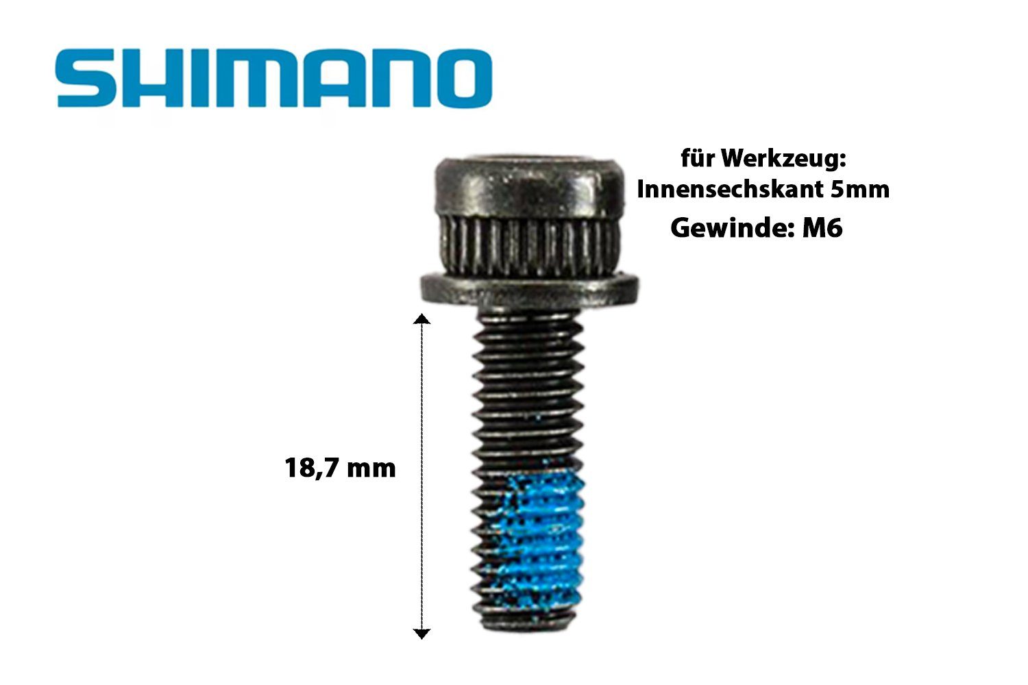Shimano Felgenbremse 4 Stück Fahrrad Shimano Bremssattel Schraube M6x18 Adapter Schraubensi