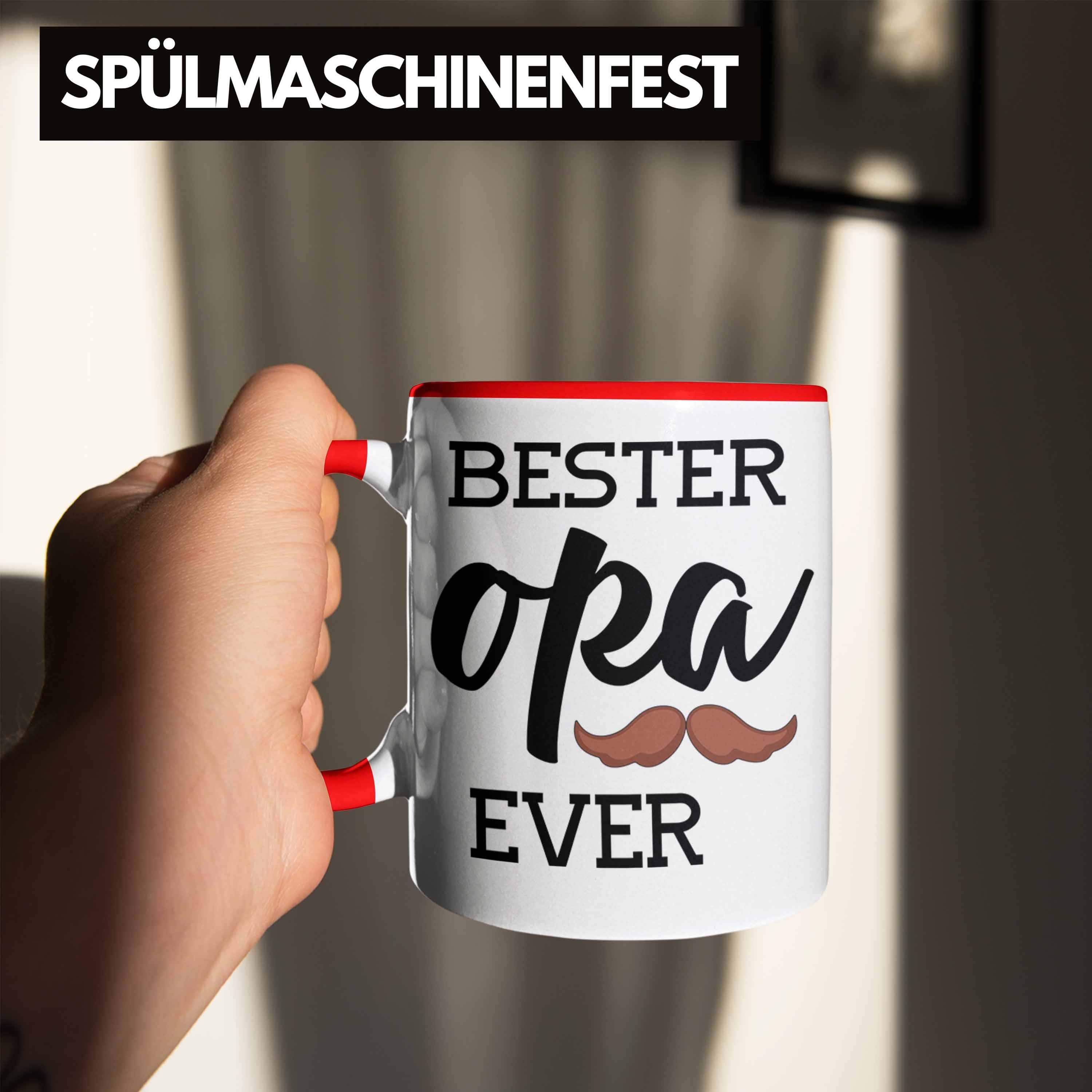 Opa Spruch Geschenk Weihnachten Enkel Bester Kaffeetasse Trendation Tasse Rot Trendation - von Lustig Geburtstag Tasse Funny Der Welt