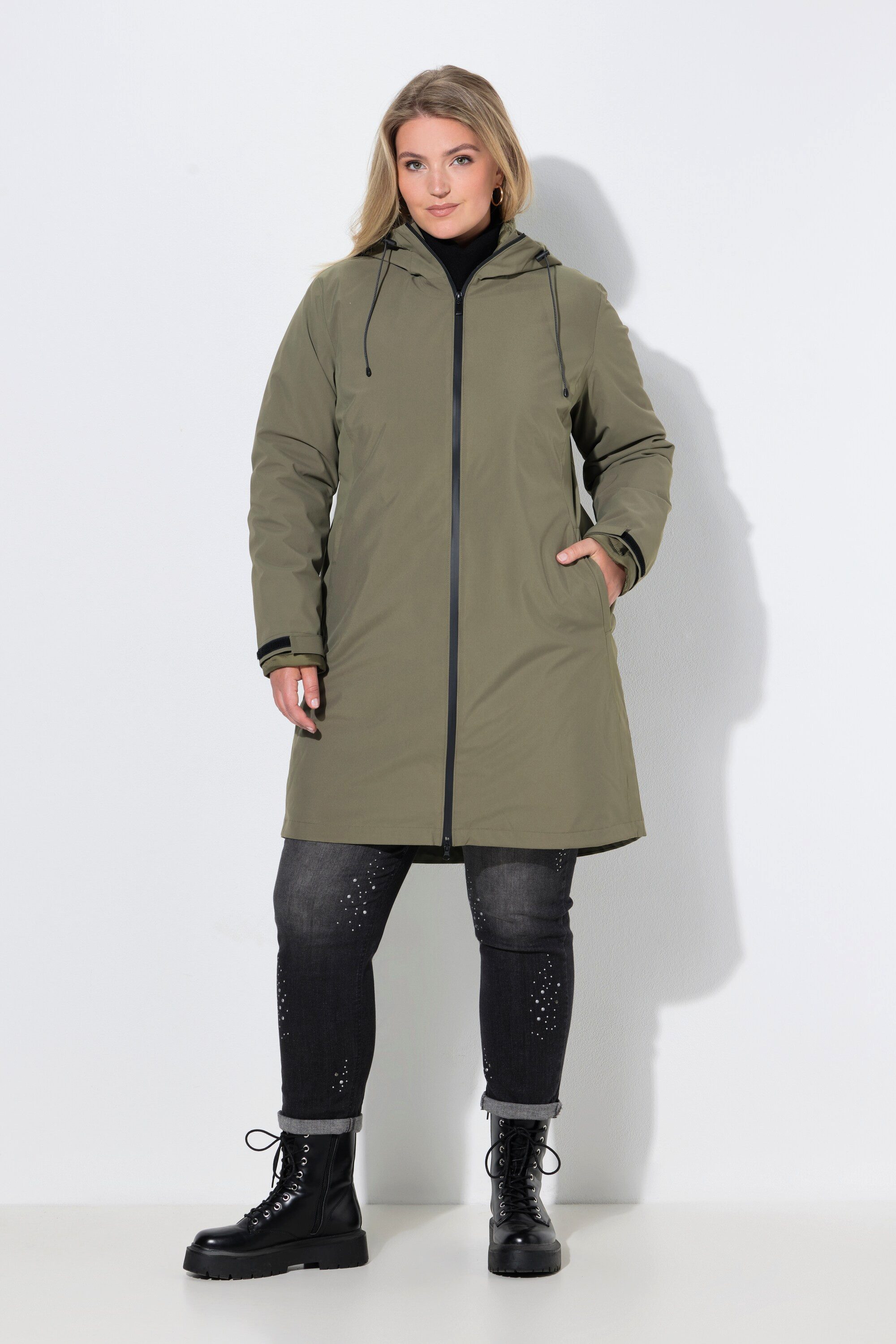 Ulla Popken Funktionsjacke HYPRAR 2-in-1-Jacke Kapuze Stepp-Innenjacke
