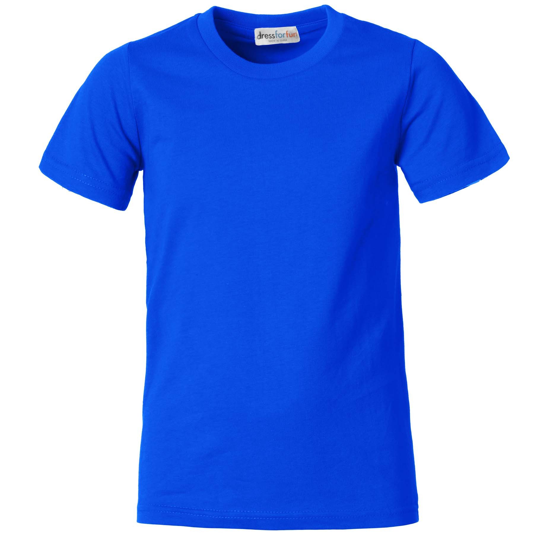 dressforfun T-Shirt Kurzarmtop, Für viele Outfits & Auftritte, Rundhals mit (Freizeitoberteil, Konfektionsgröße L in blau) Einfarbiges T-Shirt für Männer, Feste – Bild 2 von 5