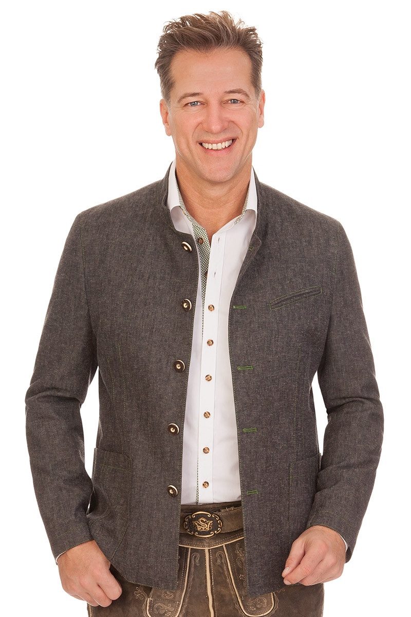 Alpenwahnsinn Trachtenjanker Janker - TRAUNSTEIN - dunkelgrau